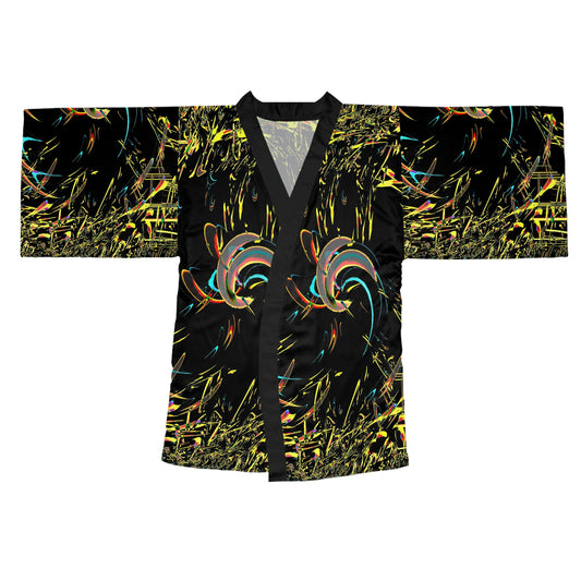 Long Sleeve Kimono Robe ... "Waning Moon" ... Central Idaho ... October 2022 ... Rendering Time: 22 Hours ... Original Works ...