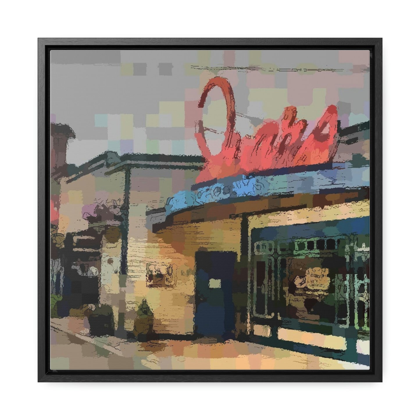Gallery Canvas Wraps, Square Frame ...  In-A-Hurry & Stressed? ... Remember: Keep "Clam" ... Clam_Happy ...  'Ivars: Seattle Waterfront' ... Personal Archives ... Original Works ...