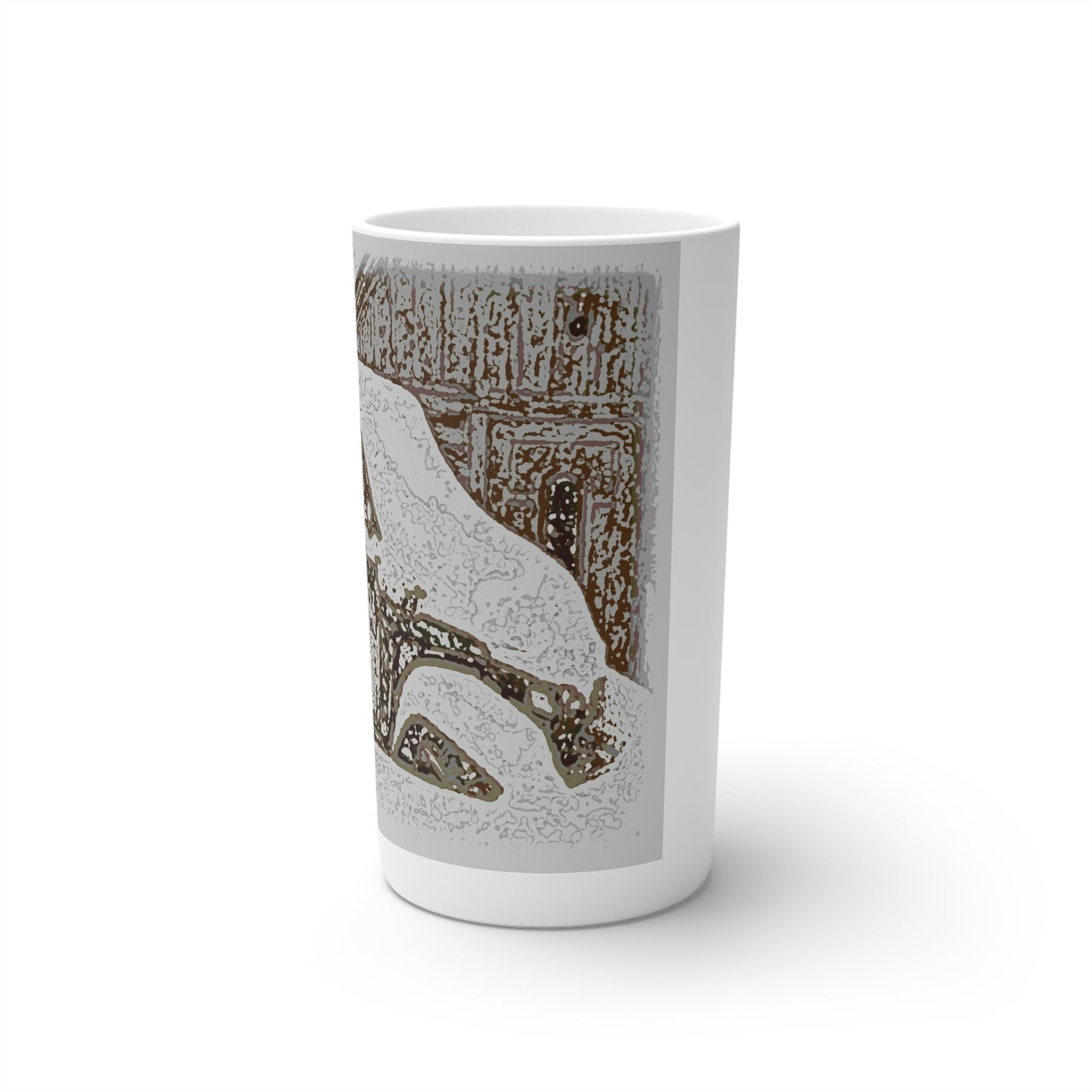 Conical Coffee Mugs (3oz, 8oz, 12oz) ... After An Intense Snow Storm ... 'Digging Out' ... A Vehicle & Cabin "In The Mountains" ... March 2023 ... Original Works ...