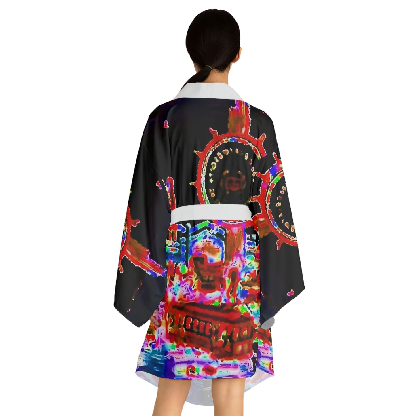 Long Sleeve Kimono Robe ... "No.9 Fishermen's Grotto - Fishermen's Wharf, SF, California" ... Family Archives: 1970's ... Original Works ...