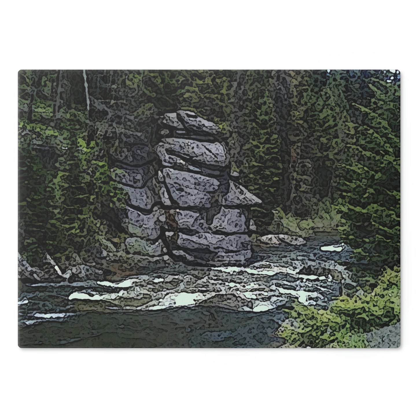 Cutting Board ..."I Am Innocent" ... Tricky-Dick Immortalized ... Nixon Rock: Along The River ... Central Idaho, Summer 2020 ... Original Works ...