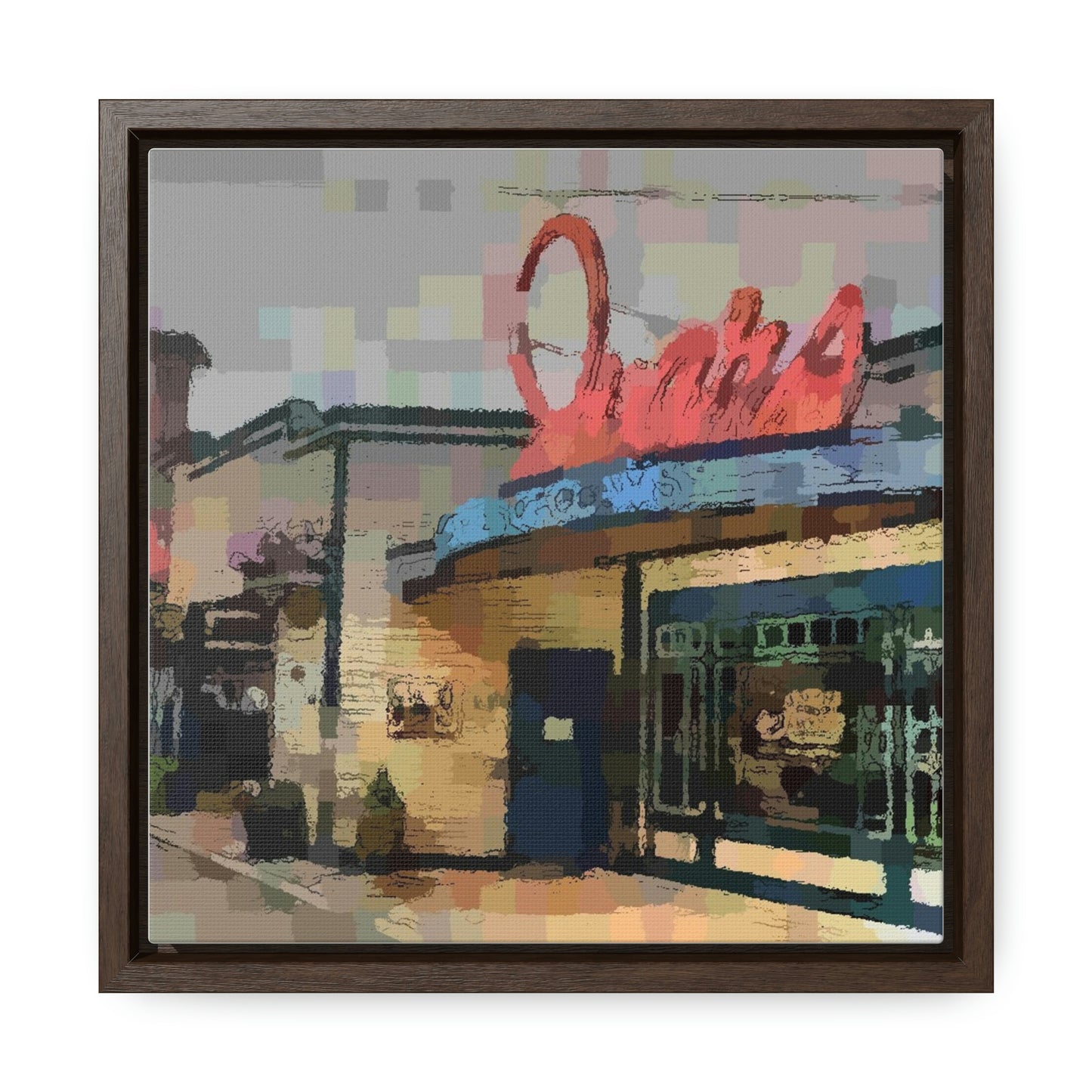 Gallery Canvas Wraps, Square Frame ...  In-A-Hurry & Stressed? ... Remember: Keep "Clam" ... Clam_Happy ...  'Ivars: Seattle Waterfront' ... Personal Archives ... Original Works ...