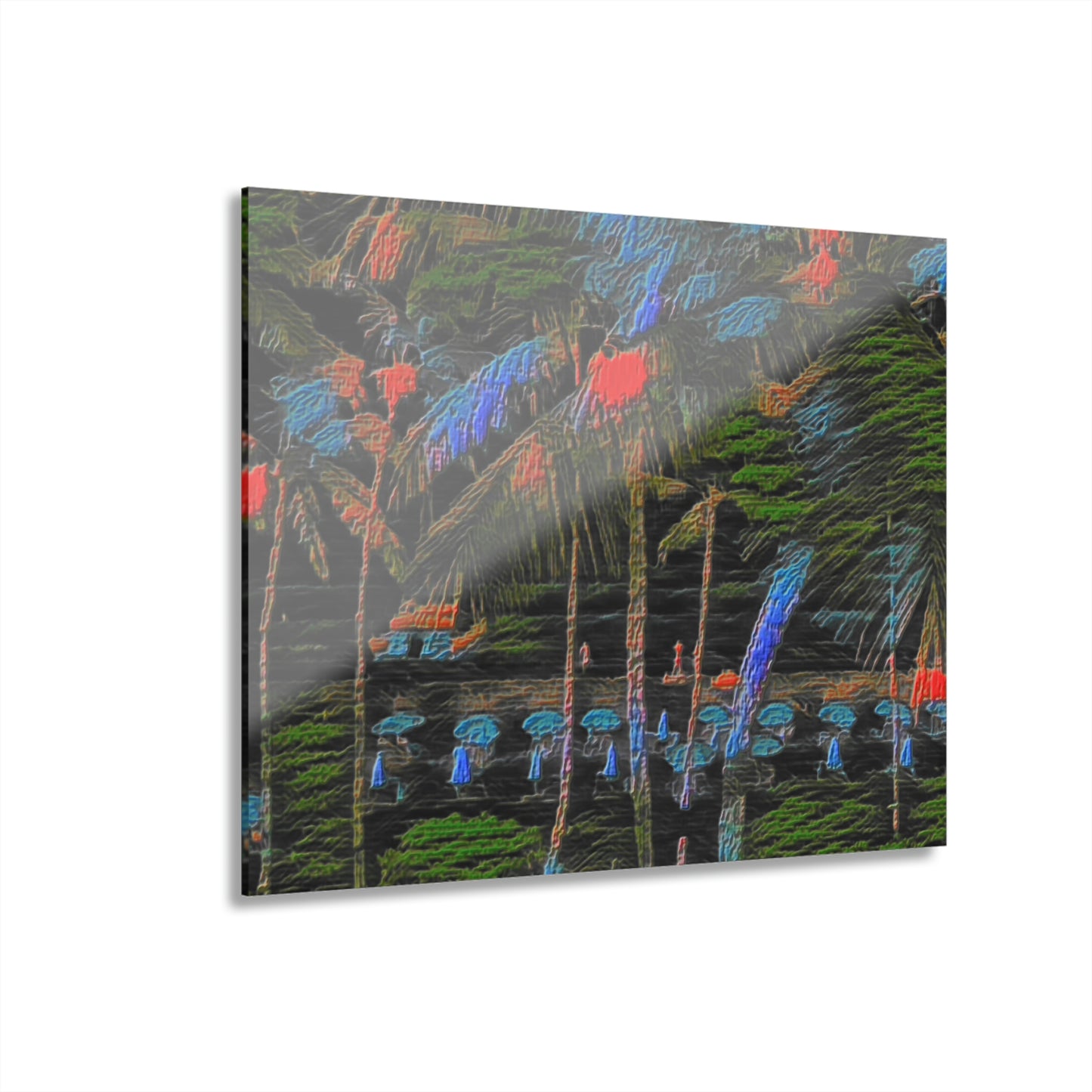 Acrylic Prints (French Cleat Hanging) ... "The Royal Hawai'ian: Waikiki Beach_Beach" ... Honolulu, HI ... Ocotber 2014 (Halloween) ... Original Works ...