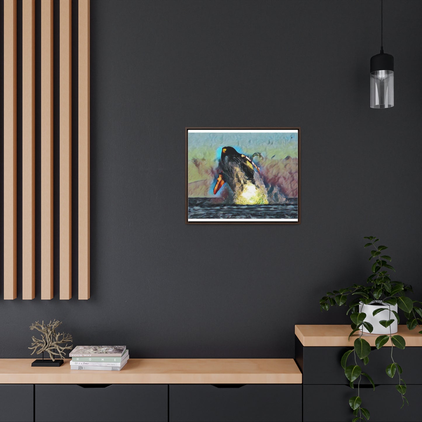 Gallery Canvas Wraps, Horizontal Frame ... An Extraordinary Humpback Breach ... 'With Explosive Energy' ... Family Archives (KPH) ... Circa: 21st Century. Maui, HI ... Original Works ...
