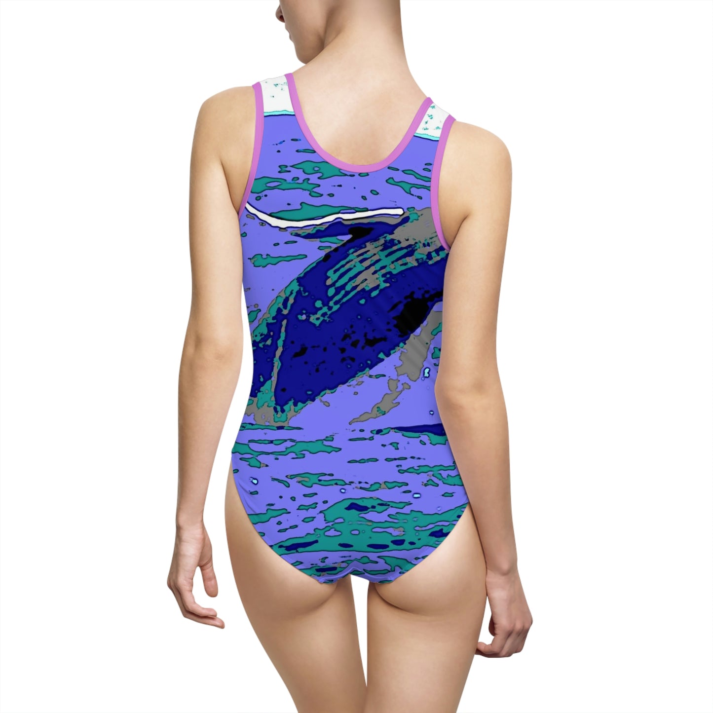Women's Classic One-Piece Swimsuit ... Baby Humpback Breaching ... Maui, HI: April 2022 ... "Family Archives: KPH" ... Original Works ...