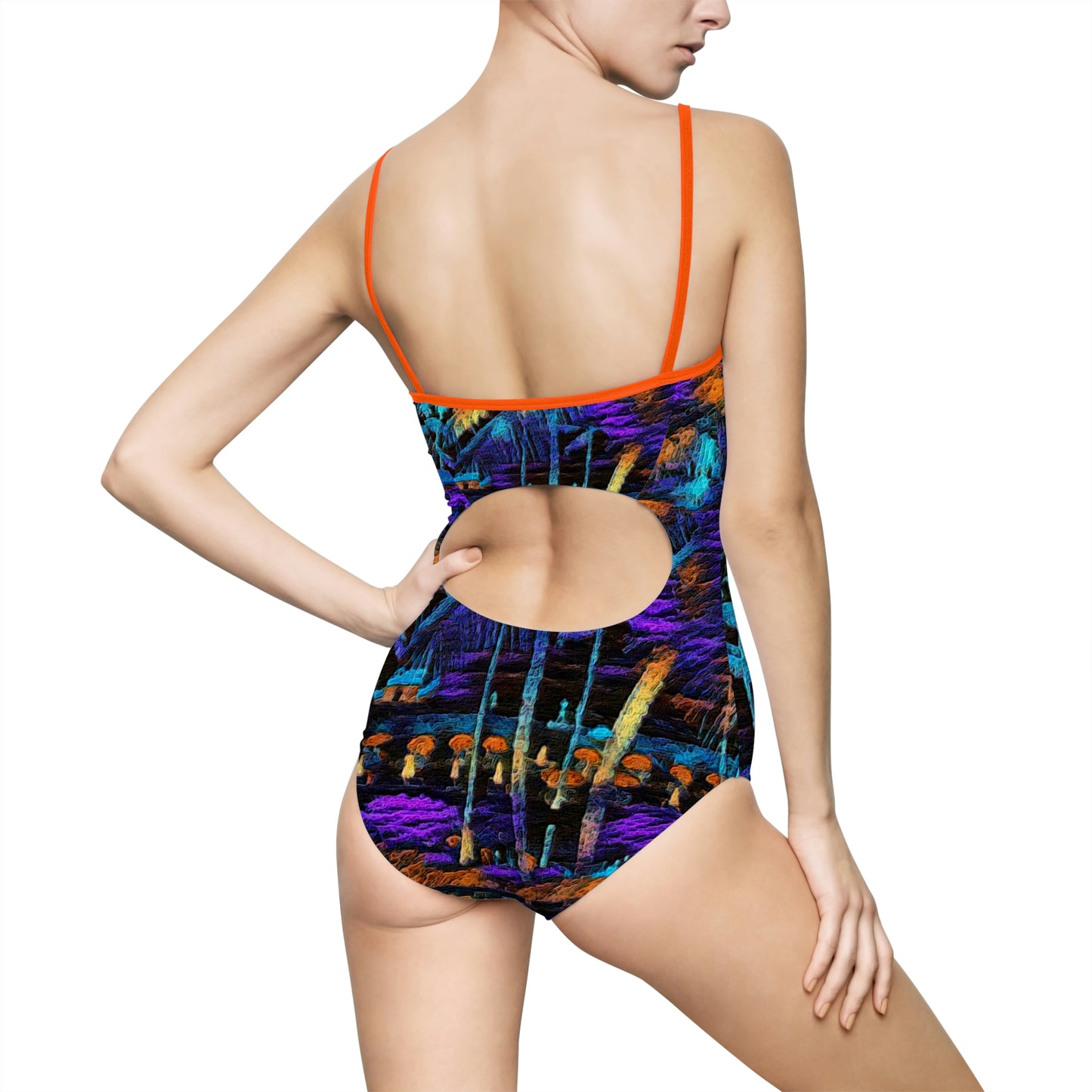 Women's One-piece Swimsuit (AOP) ... "The Royal Hawai'ian: Waikiki Beach_Beach" ... Honolulu, HI ... October 2014 (Halloween) ... Original Works ...