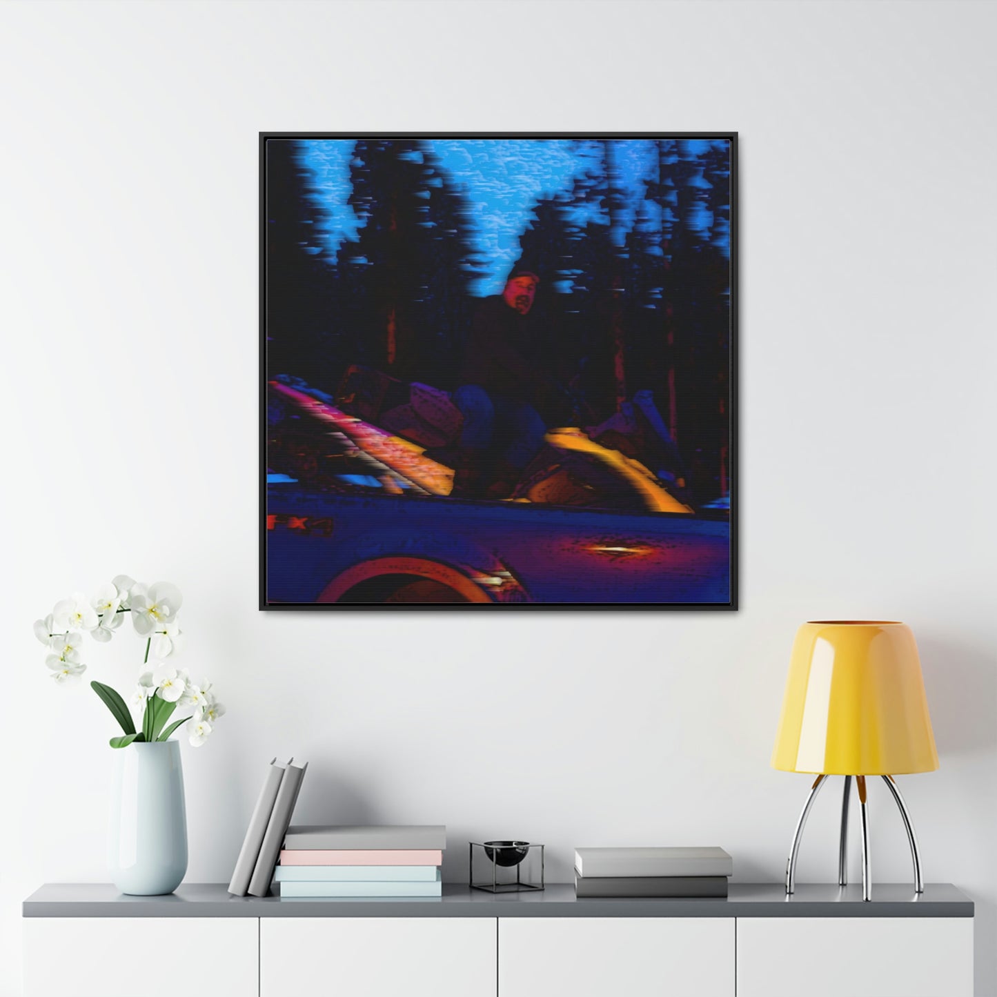 Gallery Canvas Wraps, Square Frame ... Two Modes Of Winter Transportation ... "Which One To Drive Next?" ... Choices-Choices-Choices ... Circa 4Jan23 ... Original Works ...