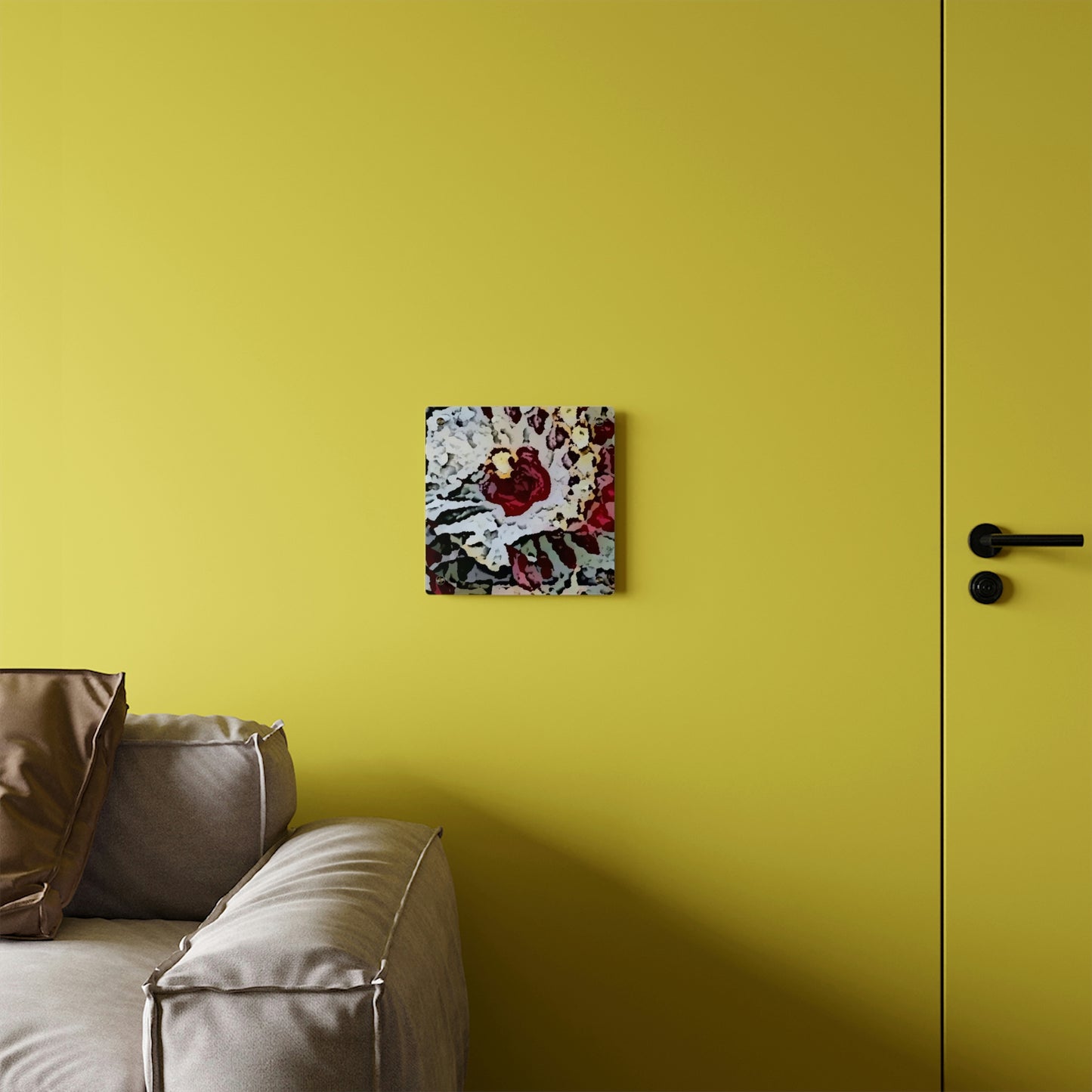 Acrylic Wall Art Panels ... "A Friendly Flower" ... Pointsettia 'Pointing' ... Original Works ... (Supplied Photograph) ...