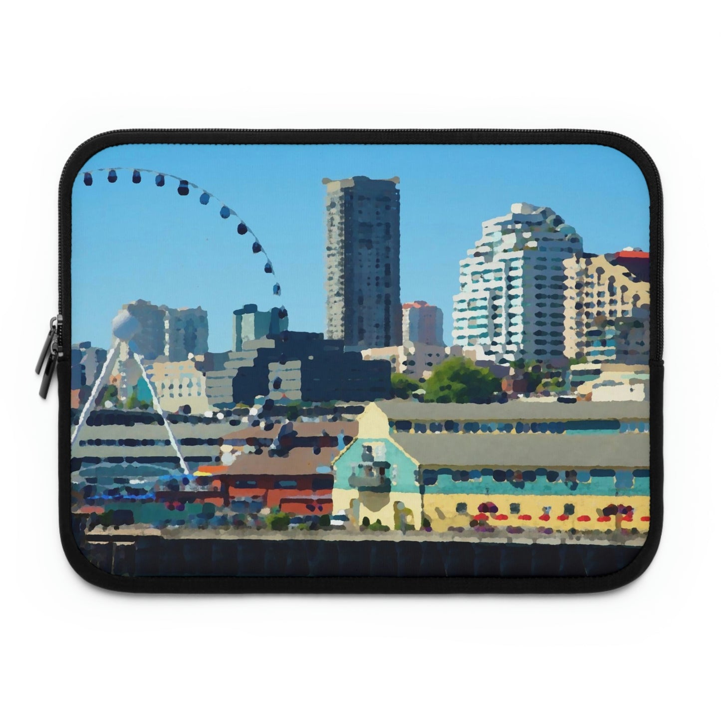 Laptop Sleeve ... That Classic Wheel ... 'Seattle's Wheel' ... & Old Classic Waterside Vendors ...  'Family Archives' ... Original Works ...
