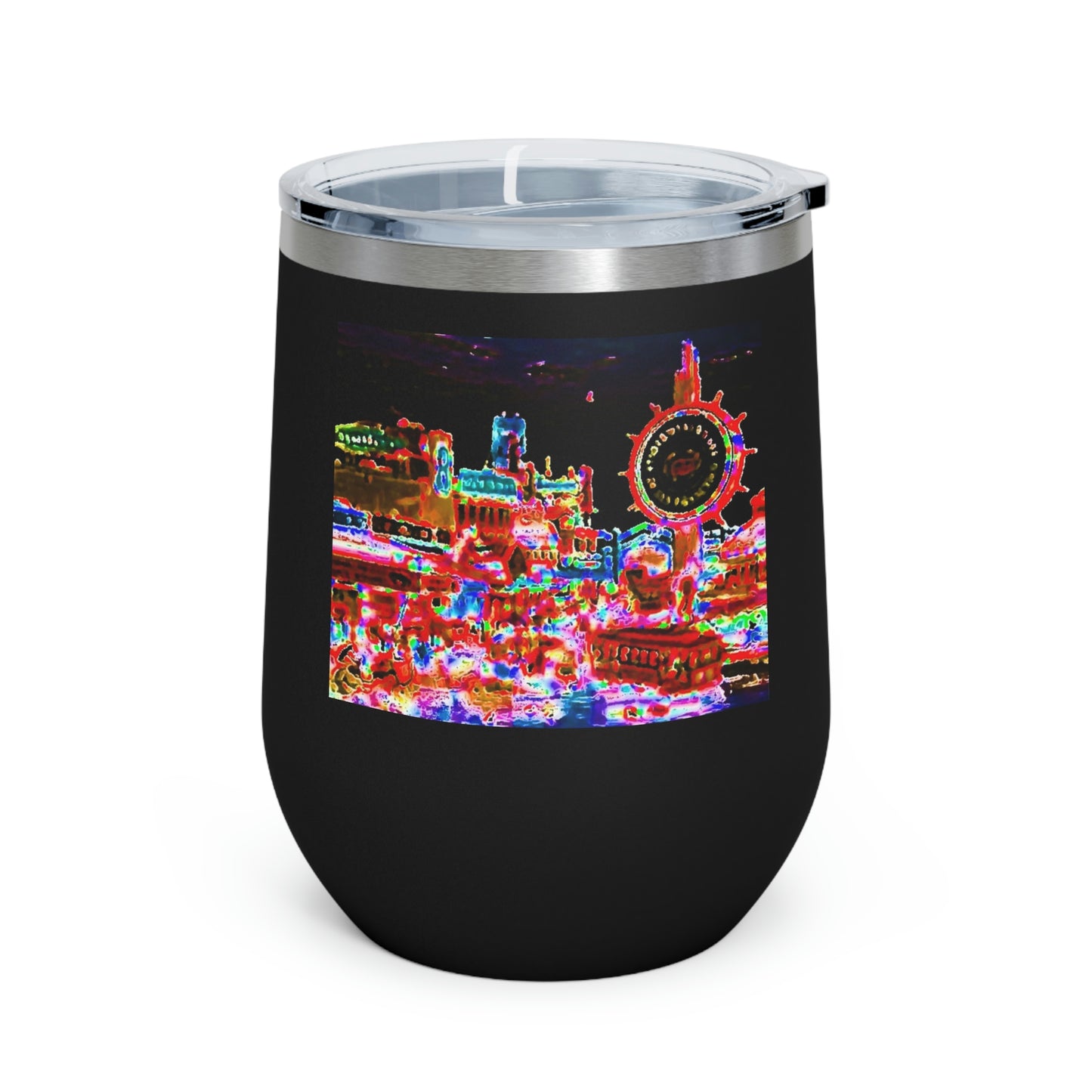 12oz Insulated Wine Tumbler ... "No.9 Fishermen's Grotto - Fishermen's Wharf, SF, California" ... Family Archives: 1970's ... Original Works ...