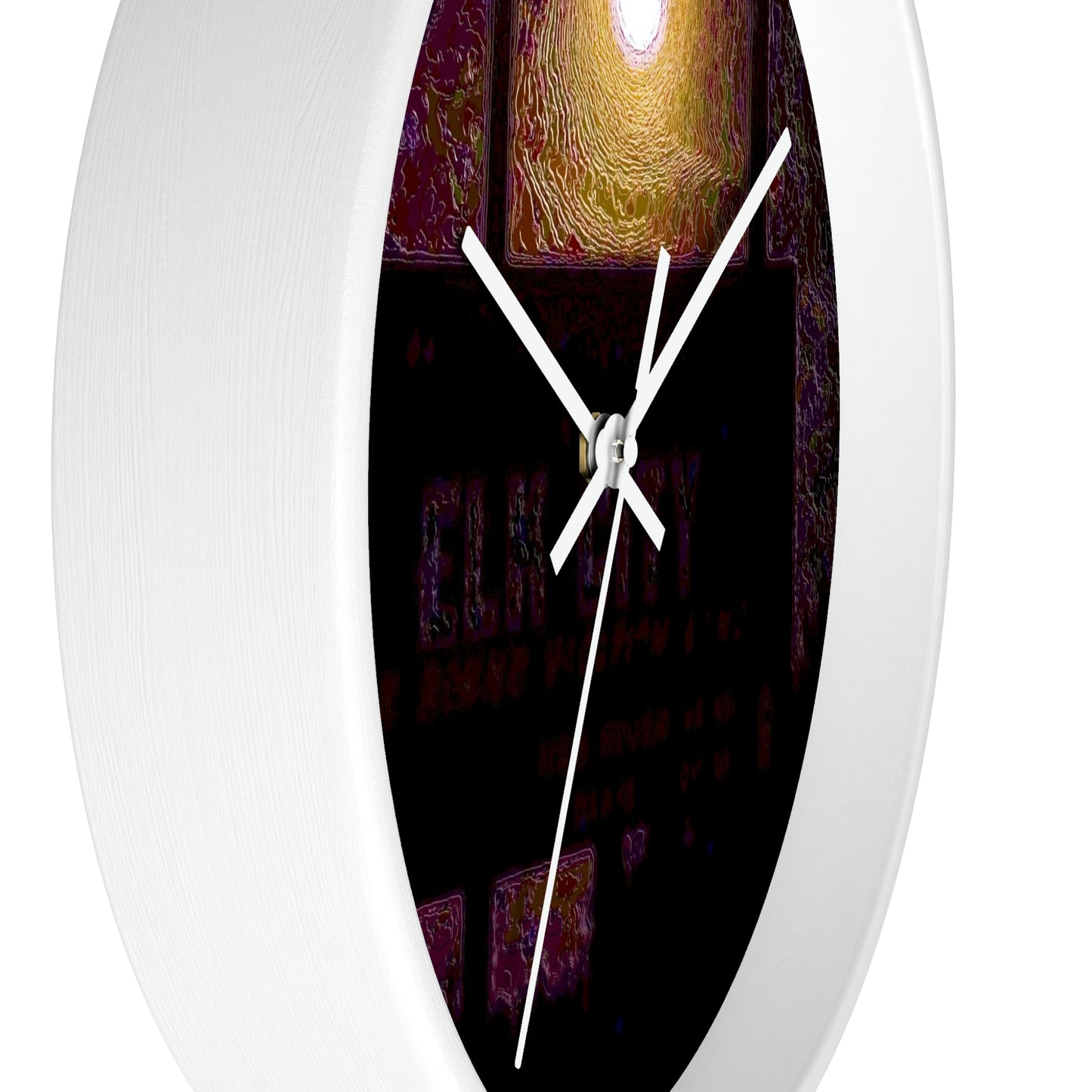 Wall clock ... Car Approaches From The Stern ... Moon Ascendary From The Bow ... "Two Friendly Travellers On A Cold Night Near Elk City" ... C