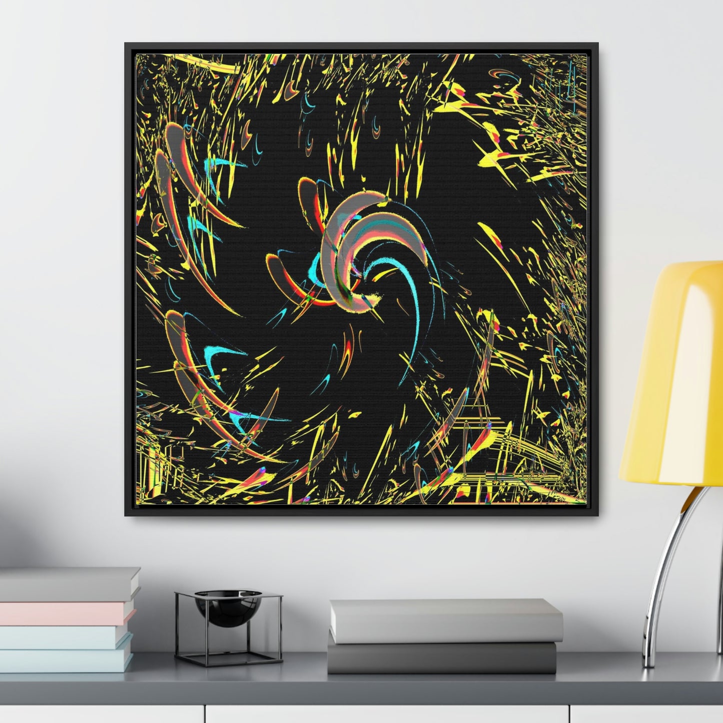 Gallery Canvas Wraps, Square Frame ... "Waning Moon" ... Central Idaho ... October 2022 ... Rendering Time: 22 Hours ... Original Works ...