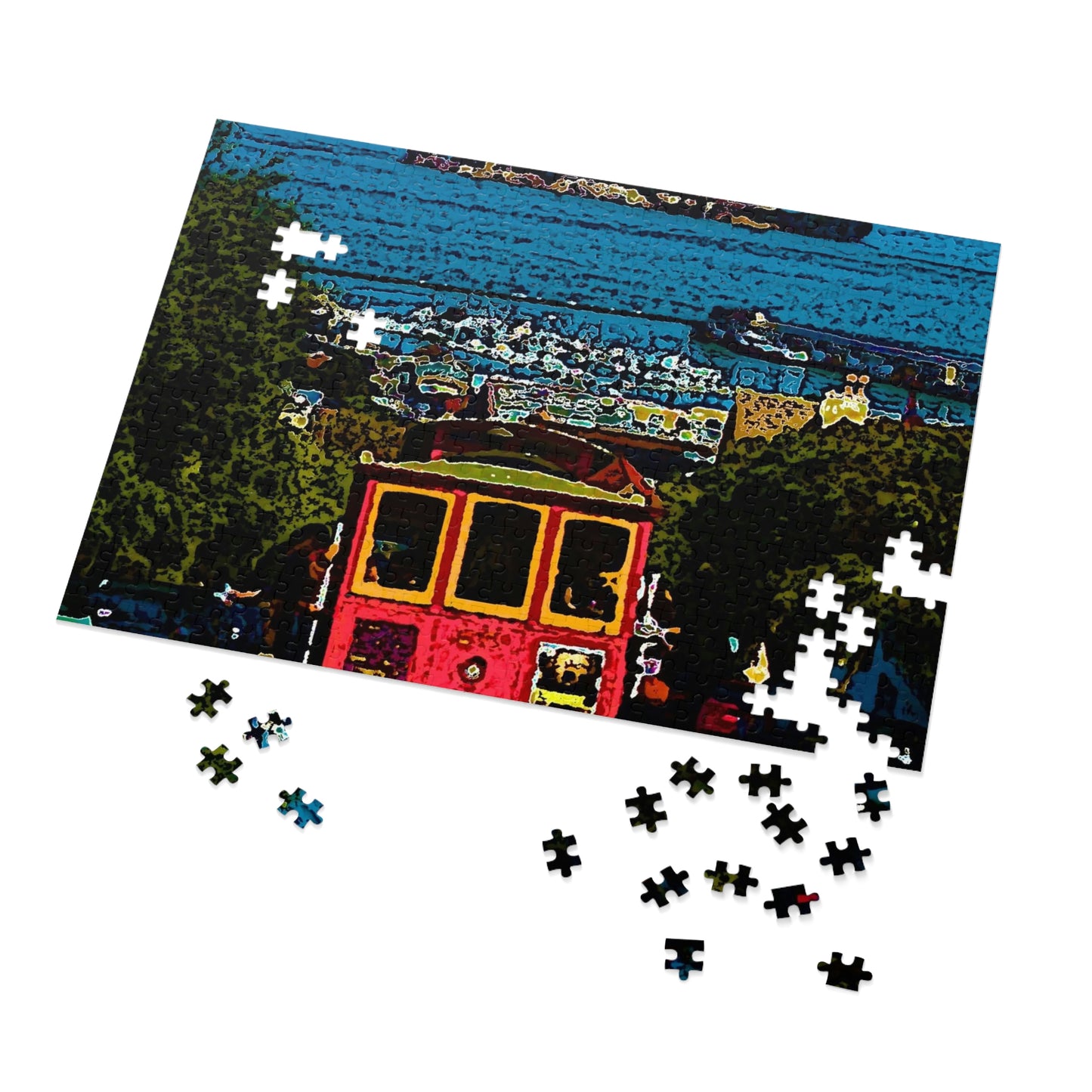 Jigsaw Puzzle (30, 110, 252, 500,1000-Piece) ... San Francisco ... 'A Rice-A-Roni-A-San Francisco Treat' ... "A Cable Car Classic" ... Family Archives: 1973 ... Original Works ...