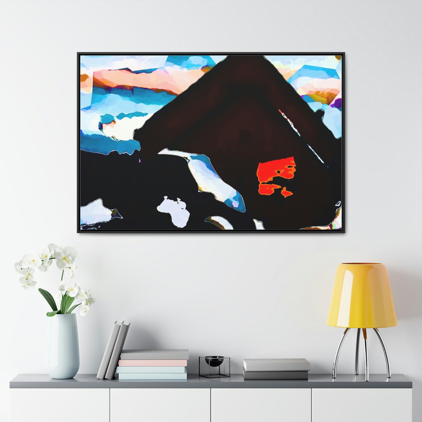Gallery Canvas Wraps, Horizontal Frame ... After An Intense Snow Storm ... 'Digging Out' ... A Vehicle & Cabin "In The Mountains" ... March 2023 ... Original Works ...