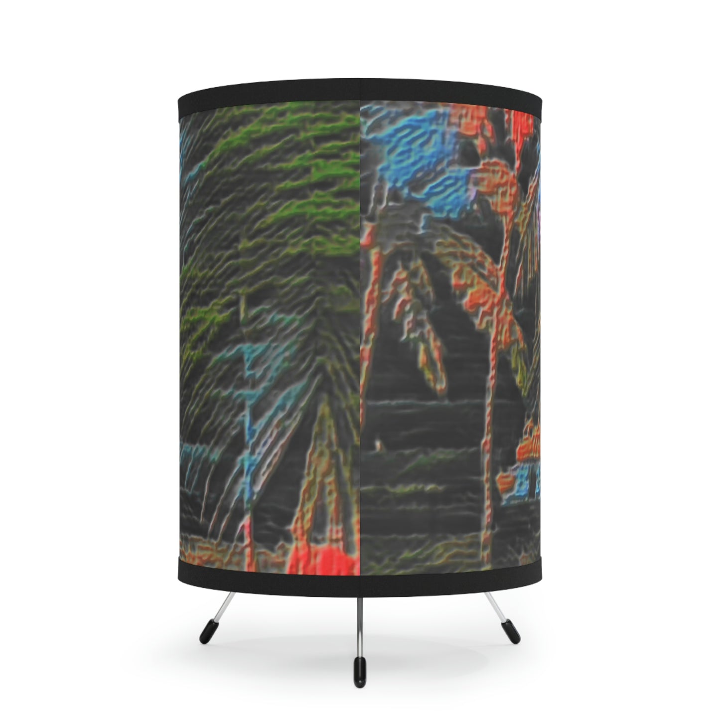 Tripod Lamp with High-Res Printed Shade, US\CA plug ... "The Royal Hawai'ian: Waikiki Beach_Beach" ... Honolulu, HI ... Ocotber 2014 (Halloween) ... Original Works ...
