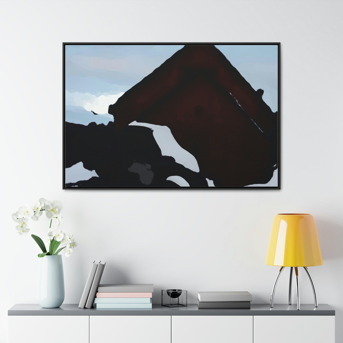 Gallery Canvas Wraps, Horizontal Frame ... After An Intense Snow Storm ... 'Digging Out' ... A Vehicle & Cabin "In The Mountains" ... March 2023 ... Original Works ...