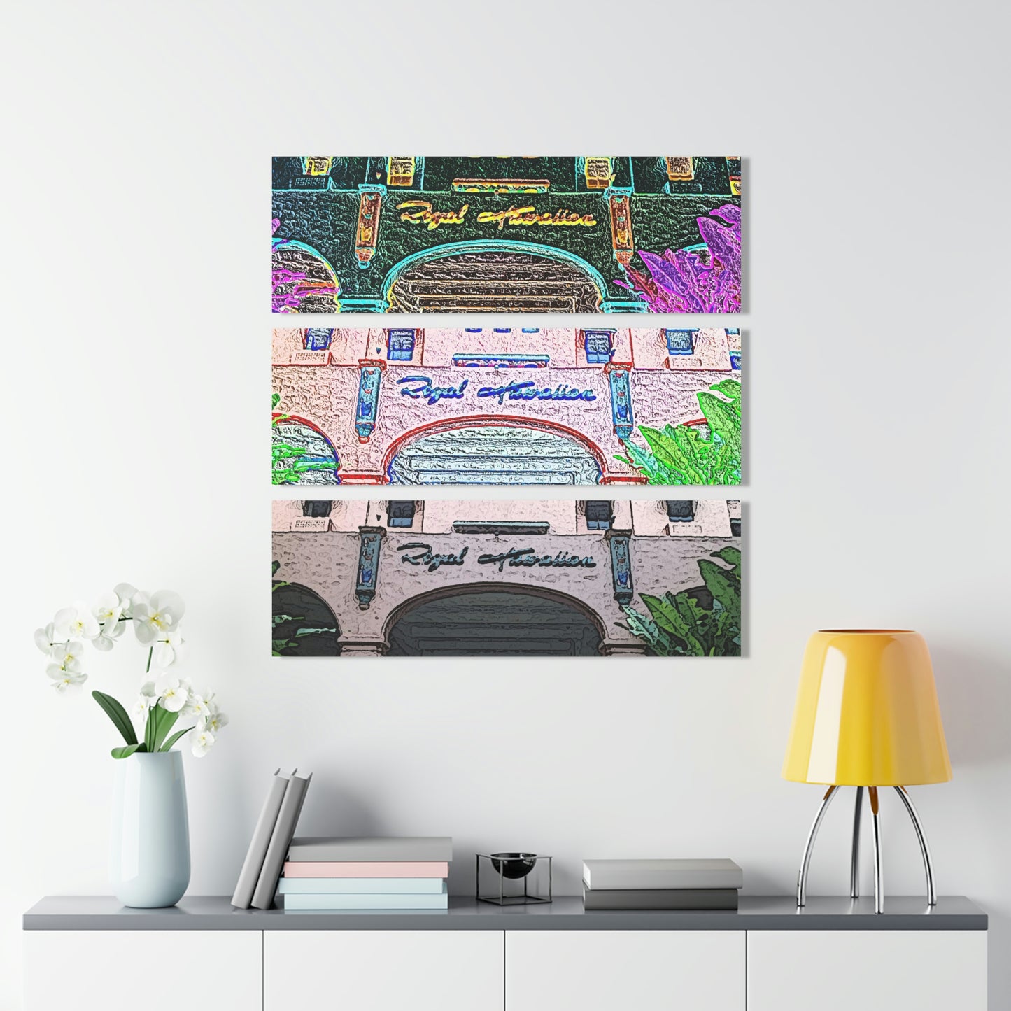 Acrylic Prints (Triptych) ...  "La Grande Entree" At: 'The Pink Palace' ... The Royal Hawai'ian ... Honolulu, HI ... '27Oct2014' ... Original Works ...