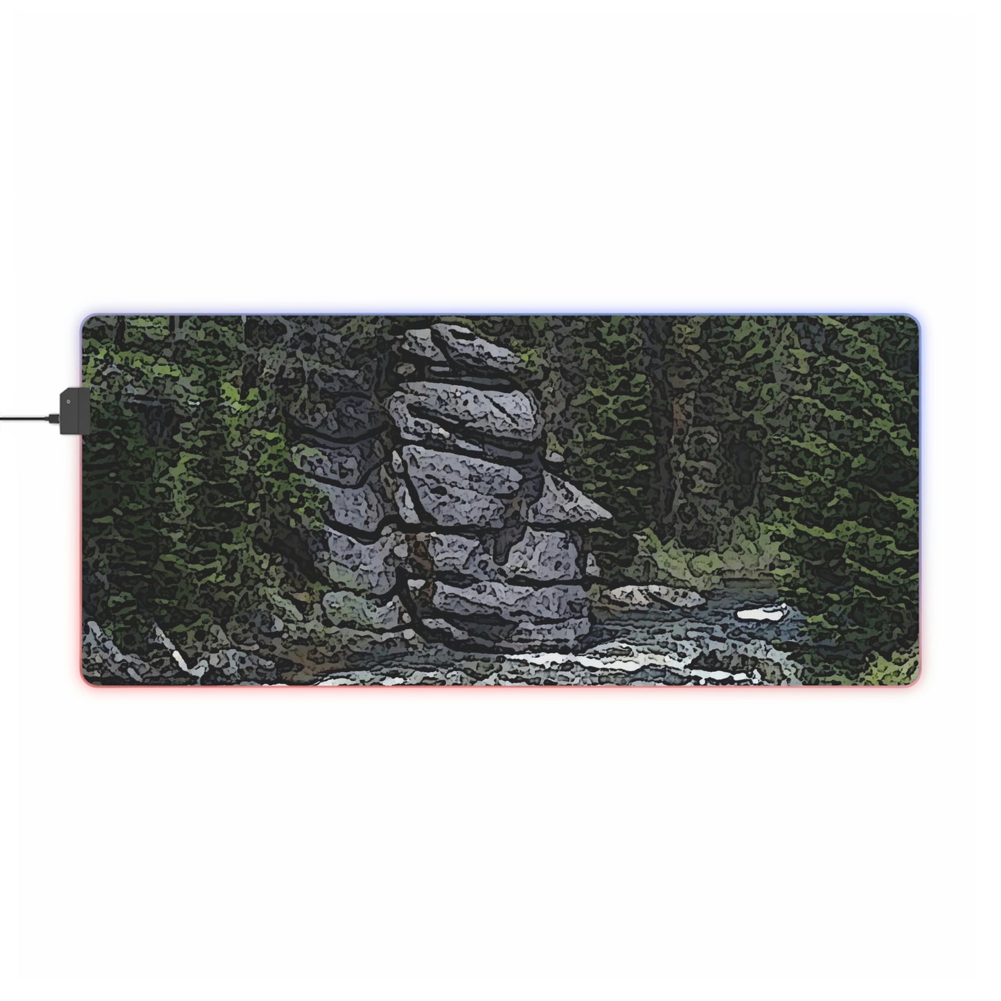 LED Gaming Mouse Pad ..."I Am Innocent" ... Tricky-Dick Immortalized ... Nixon Rock: Along The River ... Central Idaho, Summer 2020 ... Original Works ...