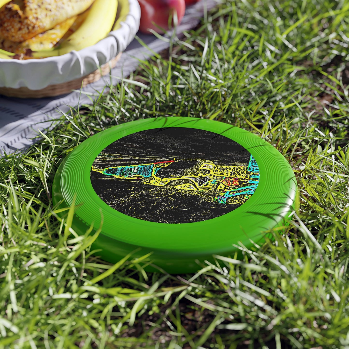 Wham-O Frisbee ... "Snow Vehicle In Snow Storm At-Rest" ... Circa 12Mar23 ... Central Idaho ... 18-Hours Rendering Time: Original Works ...