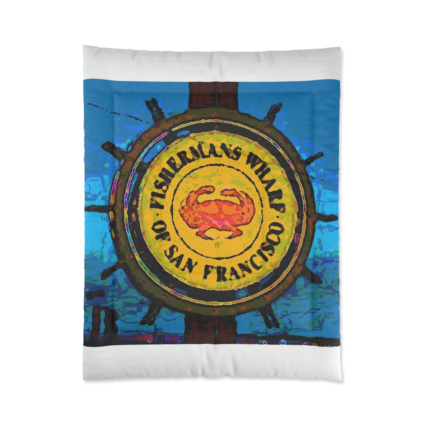 Comforter ... "No.9 Fishermen's Grotto - Fishermen's Wharf, SF, California" ... Family Archives: 1970's ... Original Works ...