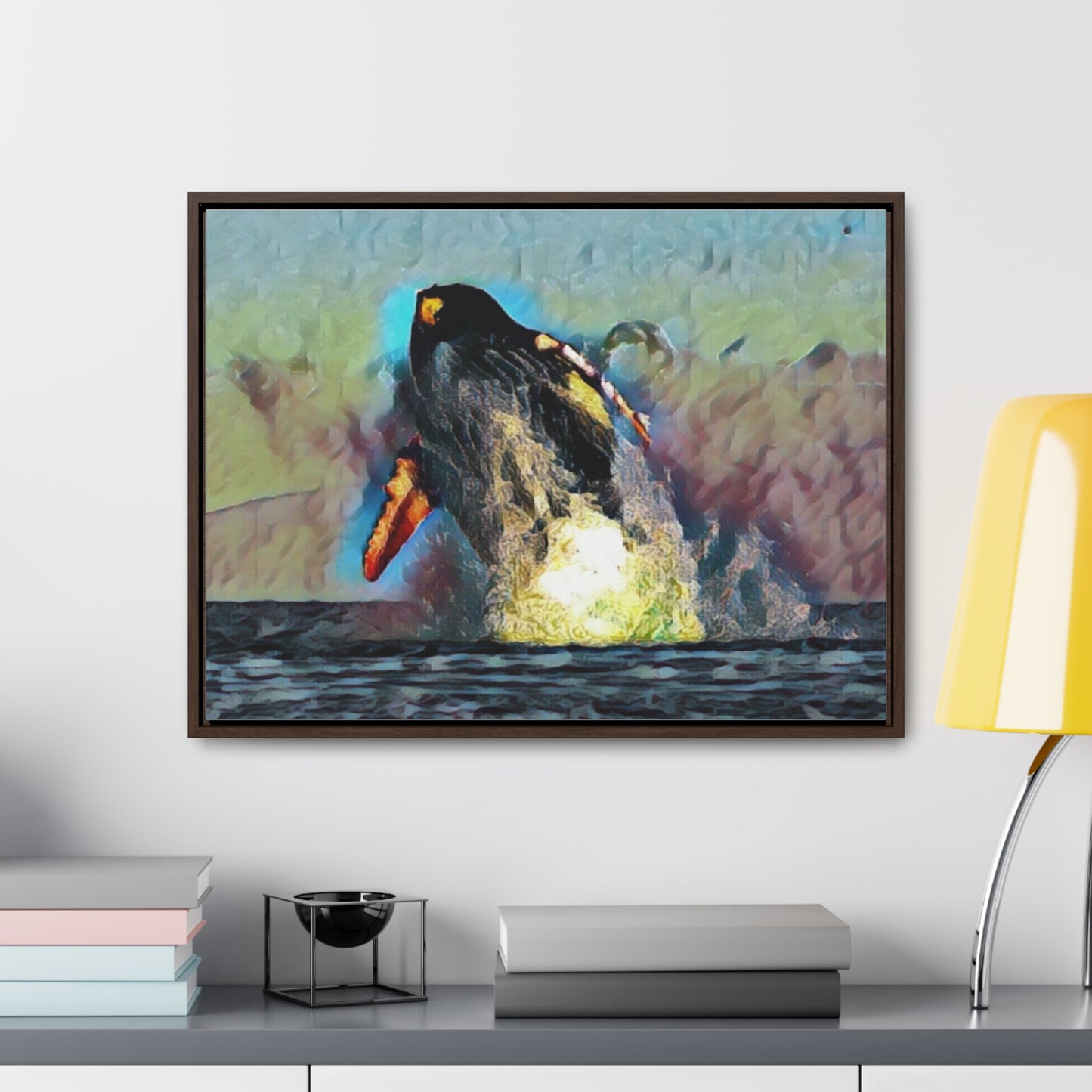 Gallery Canvas Wraps, Horizontal Frame ... An Extraordinary Humpback Breach ... 'With Explosive Energy' ... Family Archives (KPH) ... Circa: 21st Century. Maui, HI ... Original Works ...