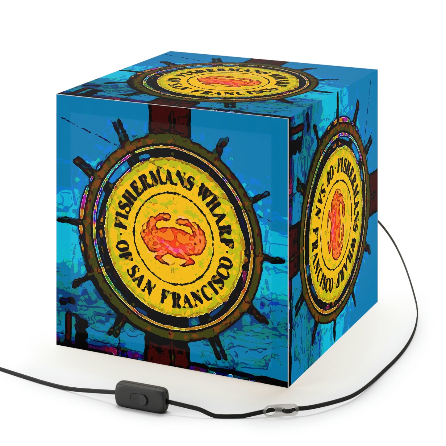 Light Cube Lamp ...  "No.9 Fishermen's Grotto - Fishermen's Wharf, SF, California" ... Family Archives: 1970's ... Original Works ...