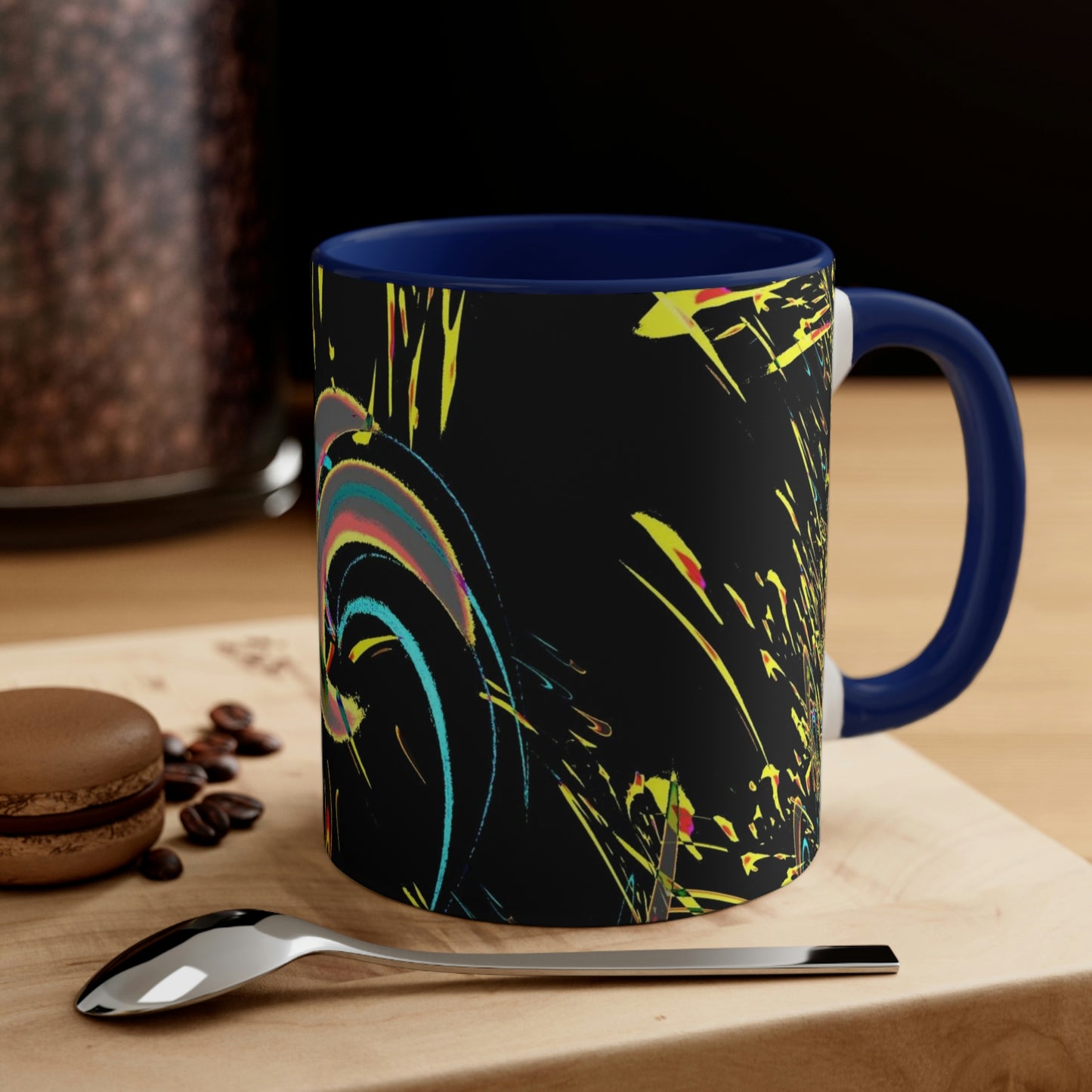 Accent Coffee Mug, 11oz ... "Waning Moon" ... Central Idaho ... October 2022 ... Rendering Time: 22 Hours ... Original Works ...