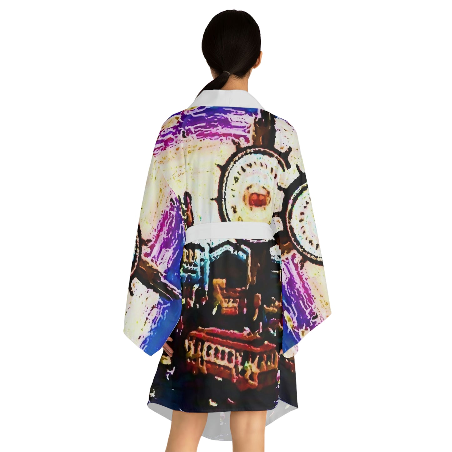 Long Sleeve Kimono Robe ... "No.9 Fishermen's Grotto - Fishermen's Wharf, SF, California" ... Family Archives: 1970's ... Original Works ...