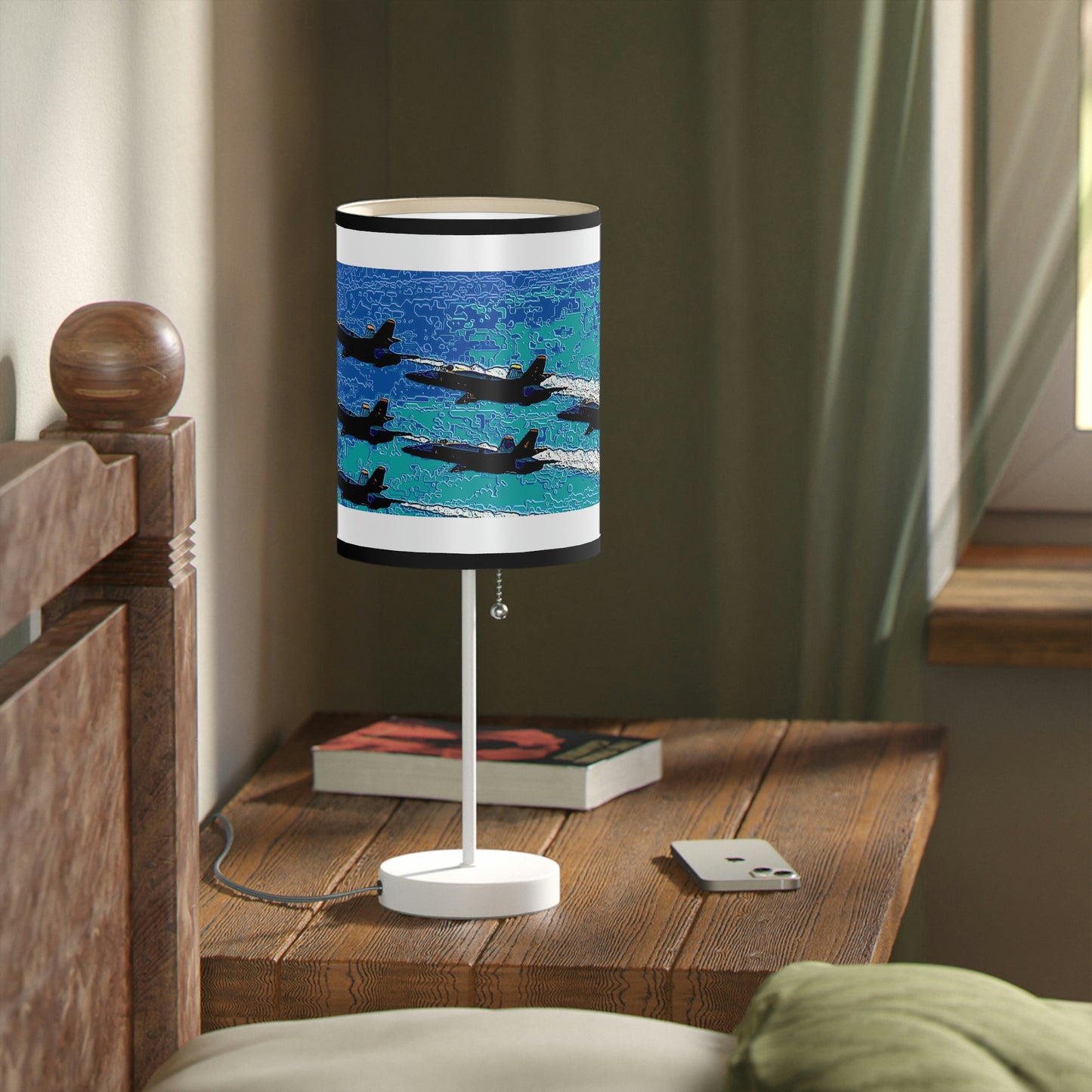 Lamp on a Stand, US|CA plug ... Seattle Seafair ..."Blue Angels Run Over Lake Washington" ... Circa Mid 1980's ... Dr FJ Holt ... Original Works ...