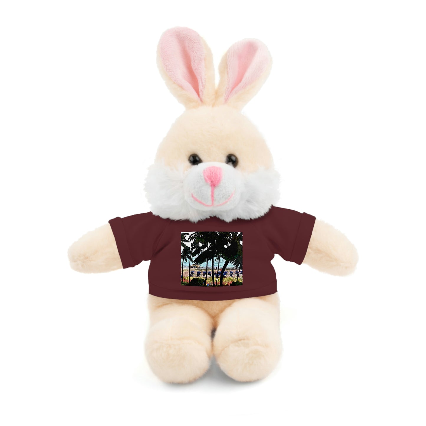 Stuffed Animals with Tee ... "A Beautiful Beach Amongst The Palms" ... The Outrigger Waikiki, Honolulu, Oahu ... Original Works ...