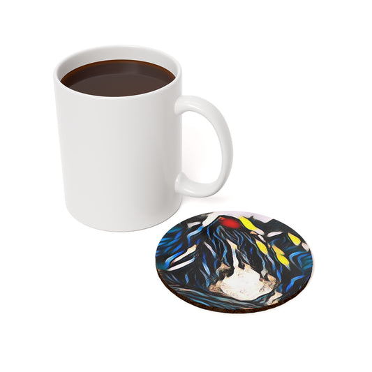 Cork Back Coaster ... "Ken's Favourite Humpback Breach" ... Circa: 21st Century ... Maui, HI ... Original Works ...