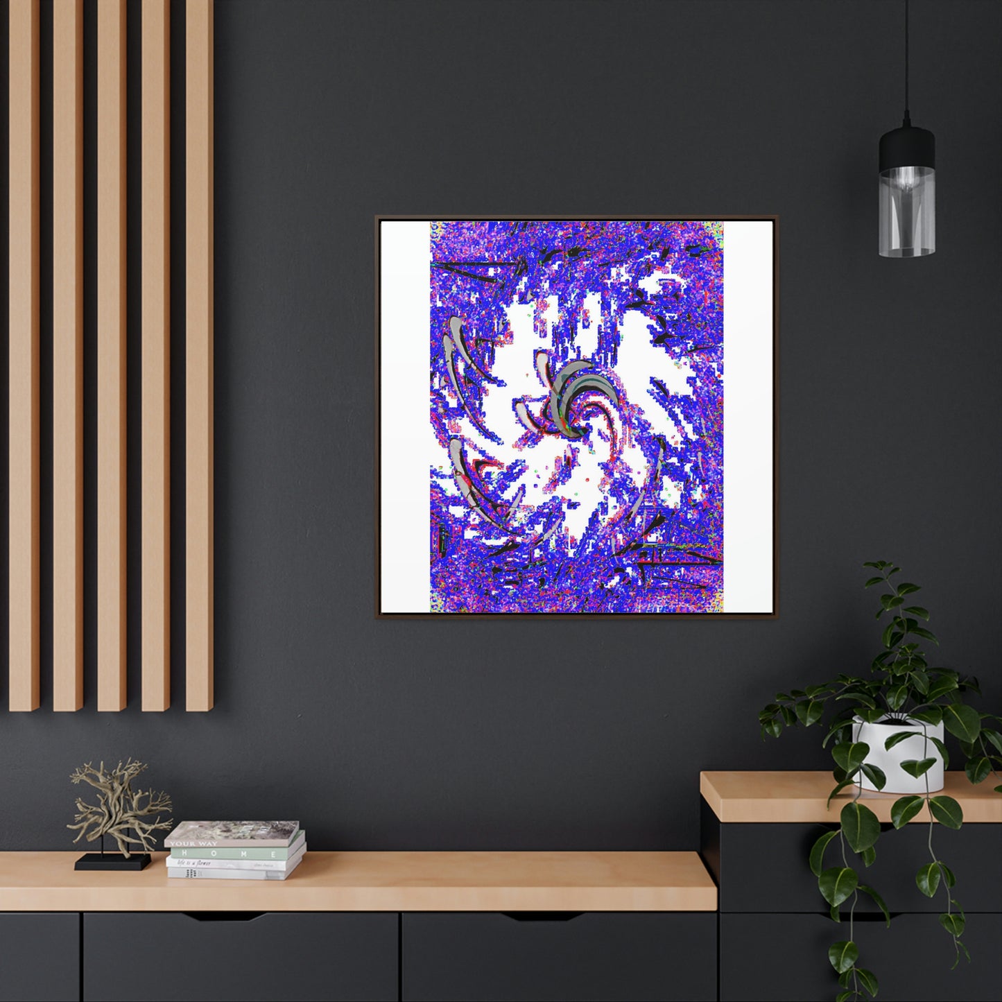 Gallery Canvas Wraps, Square Frame ... "Waning Moon" ... Central Idaho ... October 2022 ... Rendering Time: 22 Hours ... Original Works ...