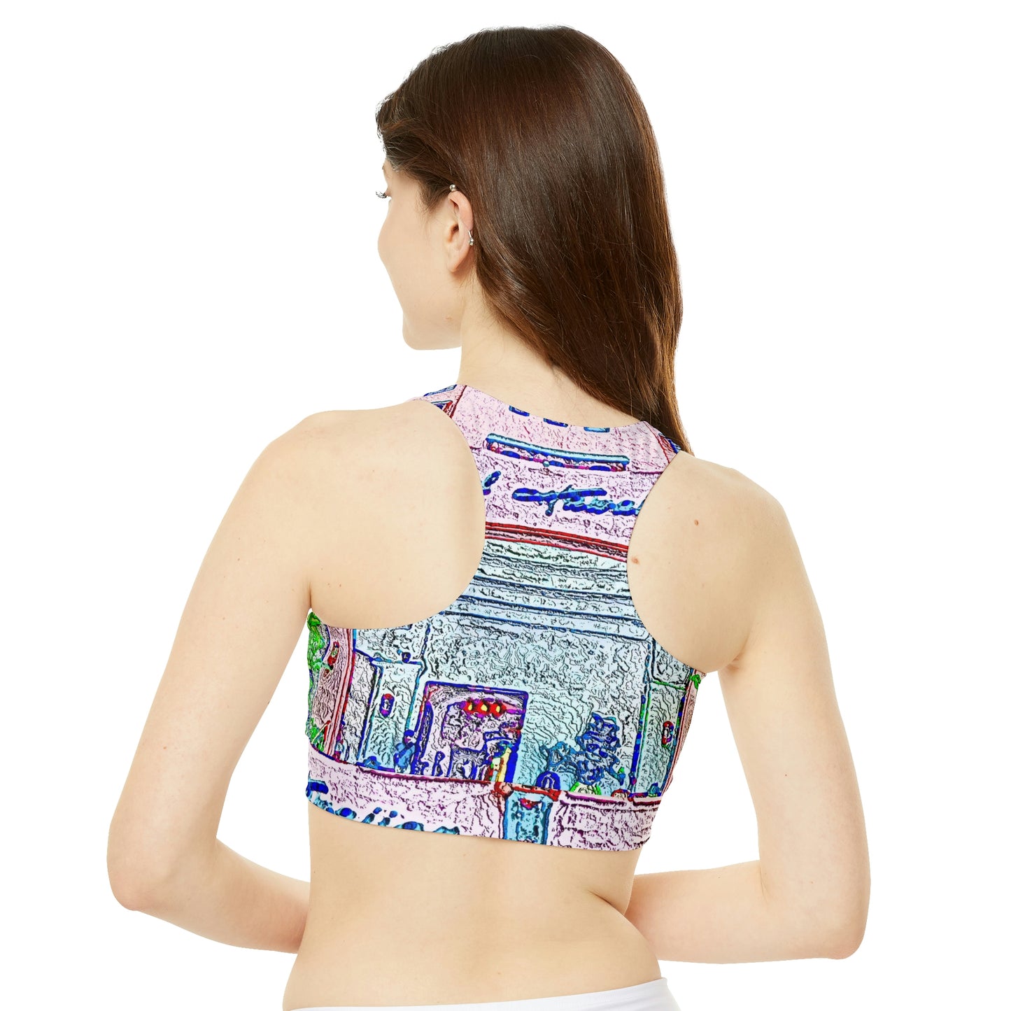 High Neck Crop Bikini Top ... "La Grande Entree" At: 'The Pink Palace' ... The Royal Hawai'ian ... Honolulu, HI ... '27Oct2014' ... Original Works ...