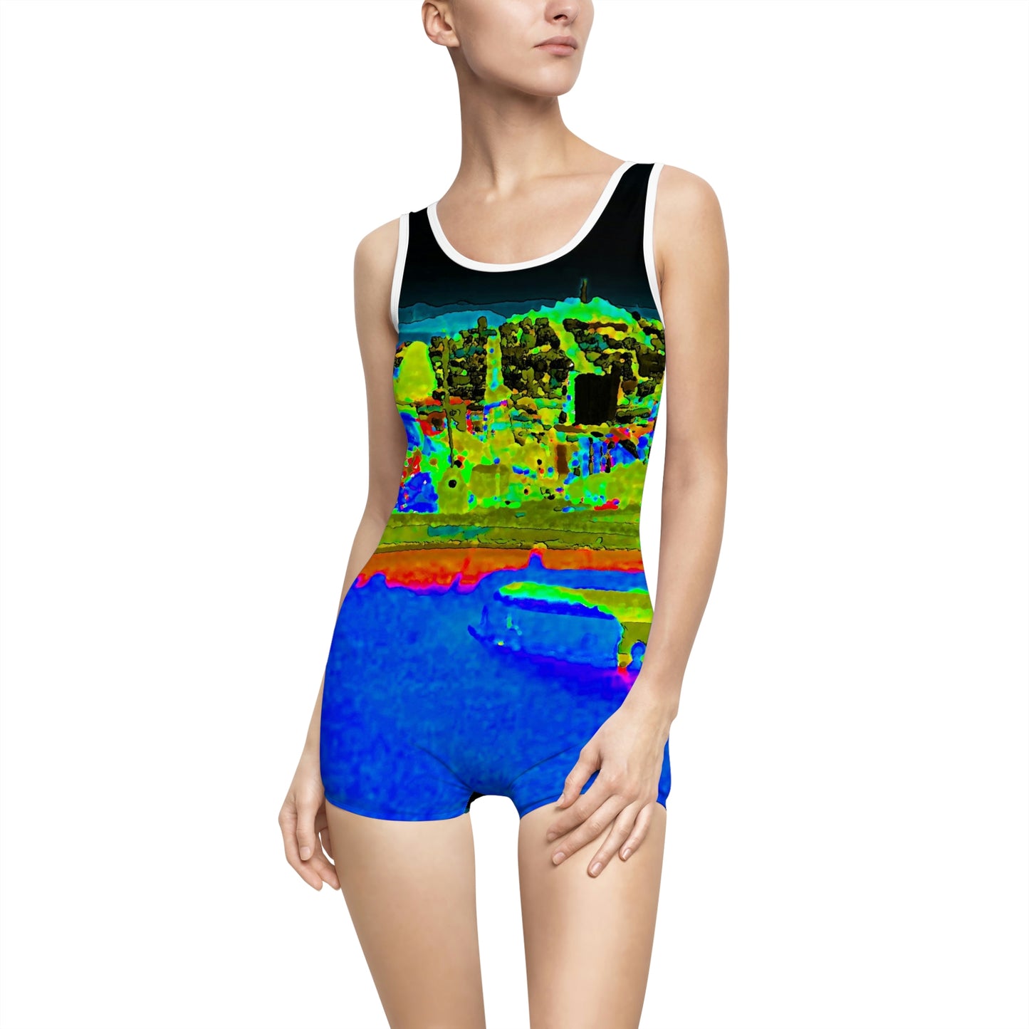 Women's Vintage Swimsuit ..."Lombard Street San Francisco, CA, USA" ... Family Archives 1970's ... Original Works ...