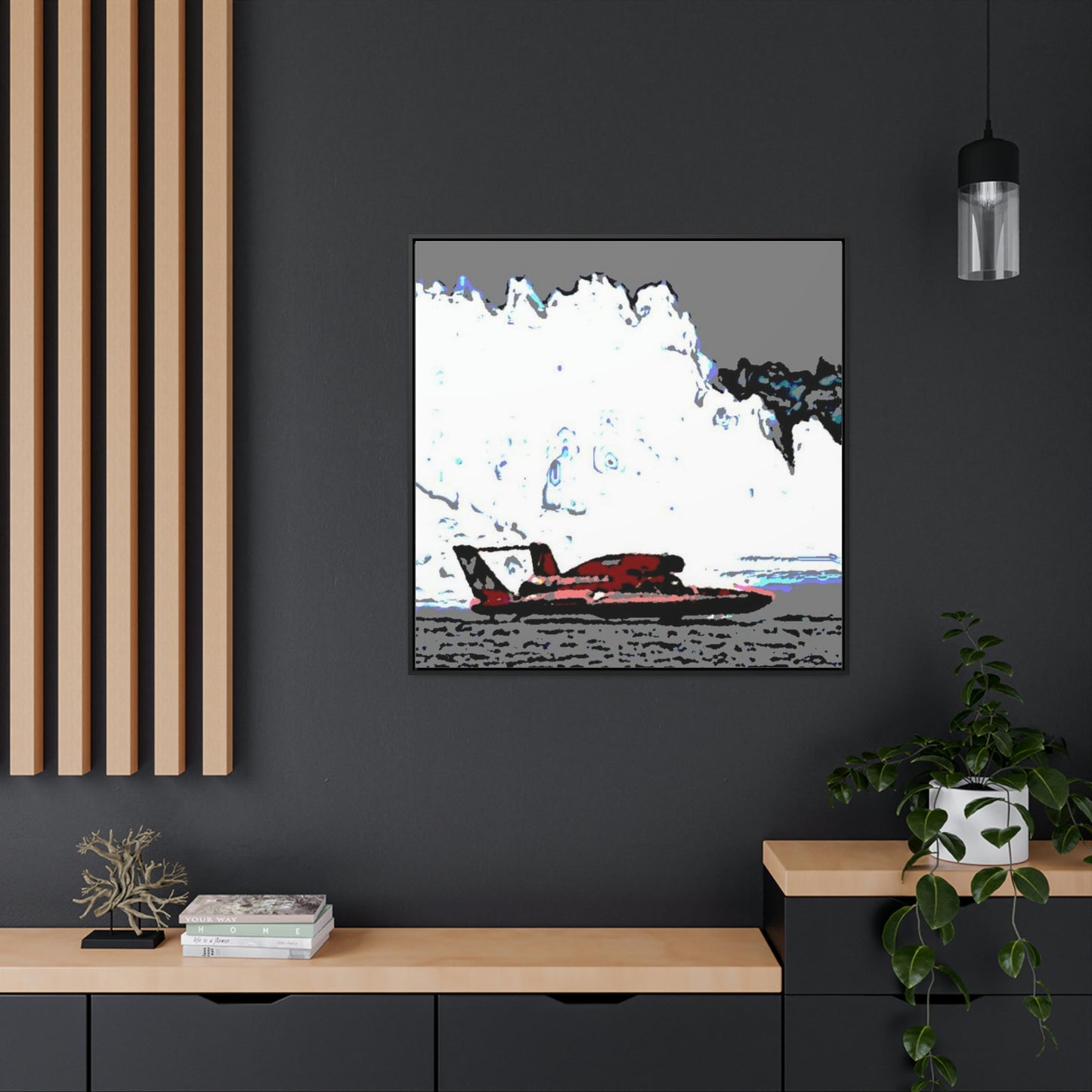 Gallery Canvas Wraps, Square Frame ...  Seattle Columbia Cup On Lake Washington ... "Dave Wilcox Heads For The Win" ... Associate Gift-Photo ... Original Works ...