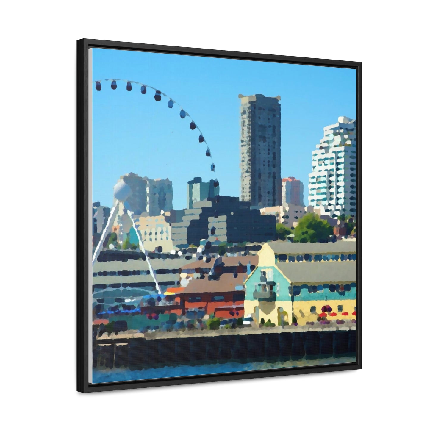 Gallery Canvas Wraps, Square Frame ... That Classic Wheel ... 'Seattle's Wheel' ... & Old Classic Waterside Vendors ...  'Family Archives' ... Original Works ...