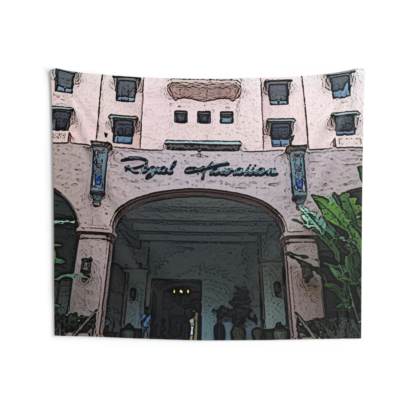 Indoor Wall Tapestries ...  "La Grande Entree" At: 'The Pink Palace' ... The Royal Hawai'ian ... Honolulu, HI ... '27Oct2014' ... Original Works ...