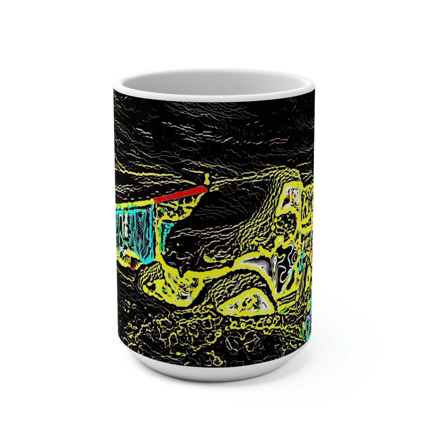 Mug 15oz ... "Snow Vehicle In Snow Storm At-Rest" ... Circa 12Mar23 ... Central Idaho ... 18-Hours Rendering Time: Original Works ...