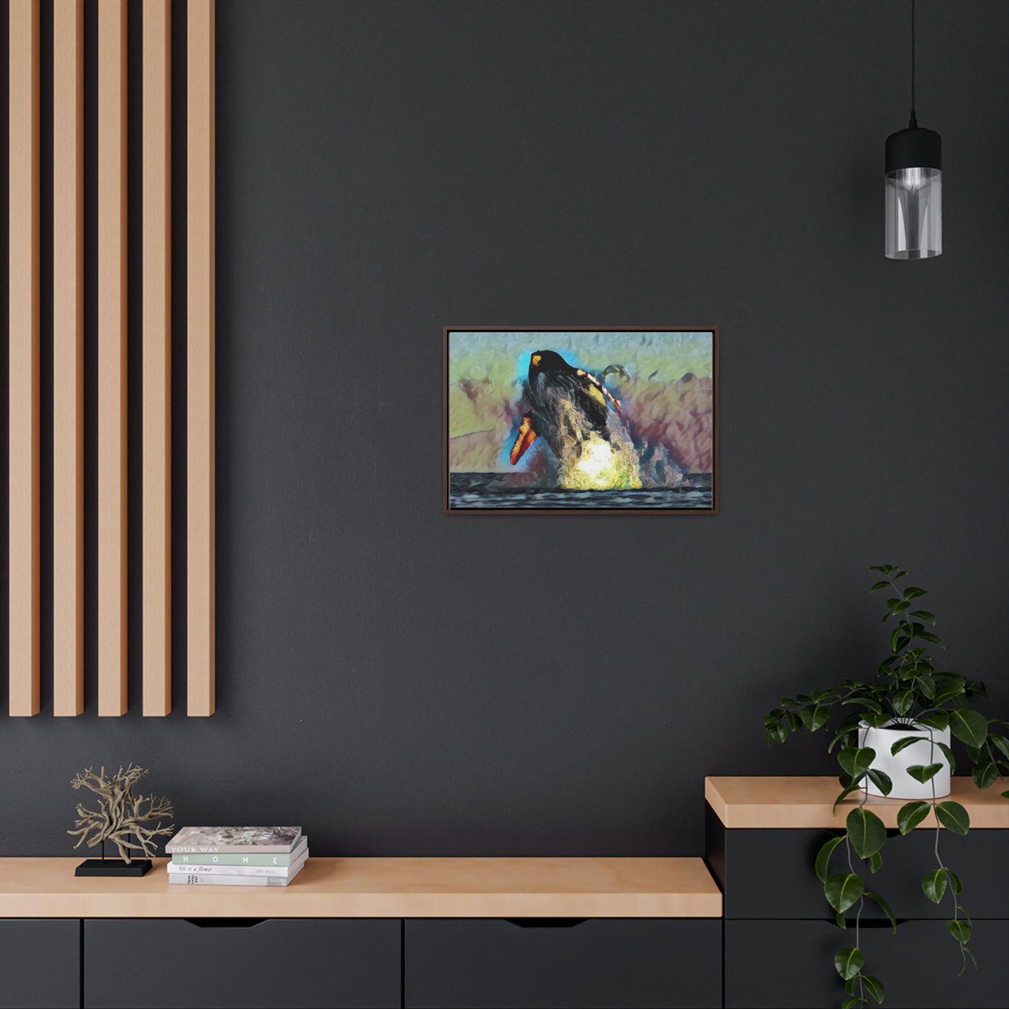 Gallery Canvas Wraps, Horizontal Frame ... An Extraordinary Humpback Breach ... 'With Explosive Energy' ... Family Archives (KPH) ... Circa: 21st Century. Maui, HI ... Original Works ...