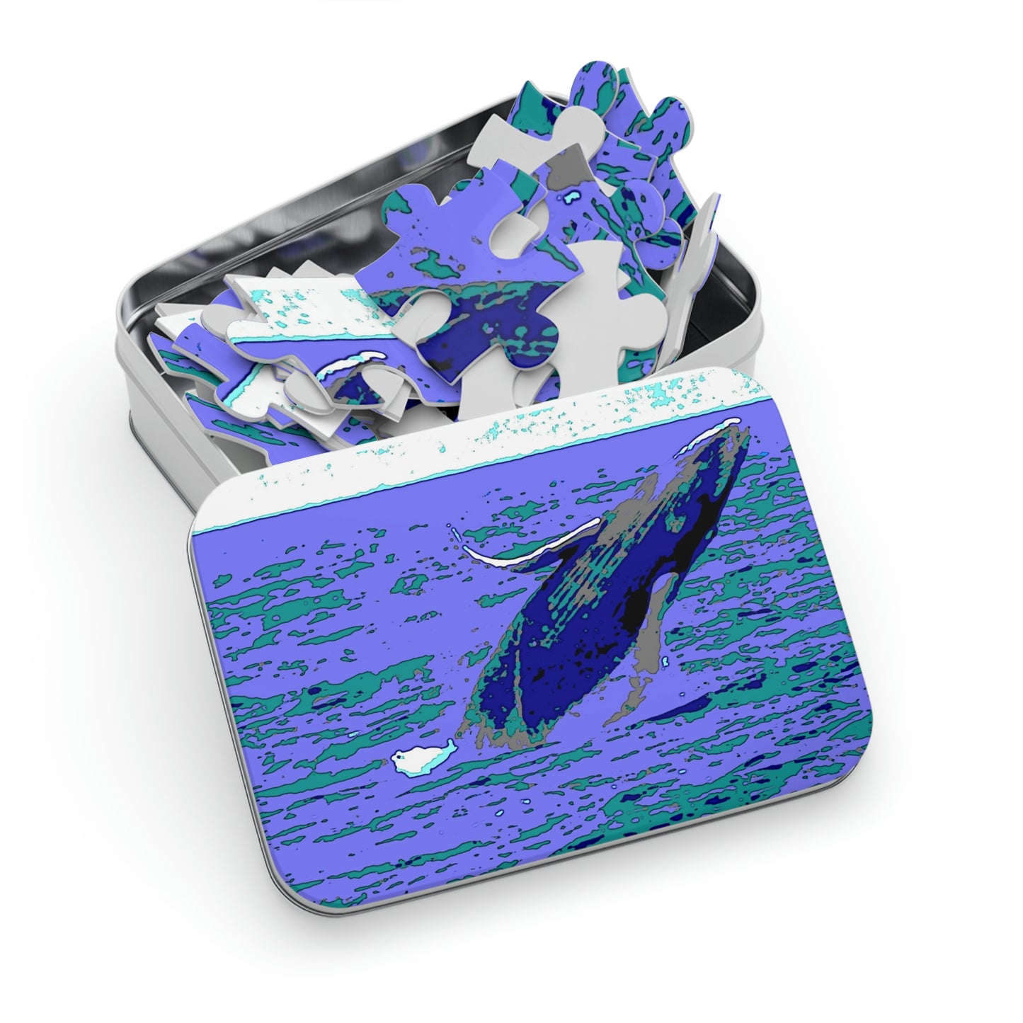 Jigsaw Puzzle (30, 110, 252, 500,1000-Piece) ... Baby Humpback Breaching ... Maui, HI: April 2022 ... "Family Archives: KPH" ... Original Works ...