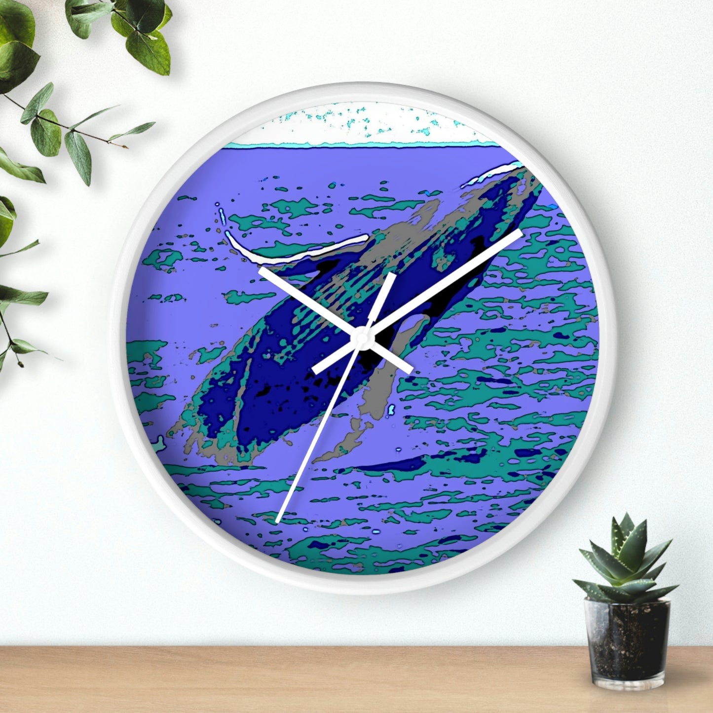 Wall clock .... Baby Humpback Breaching ... Maui, HI: April 2022 ... "Family Archives: KPH" ... Original Works ...