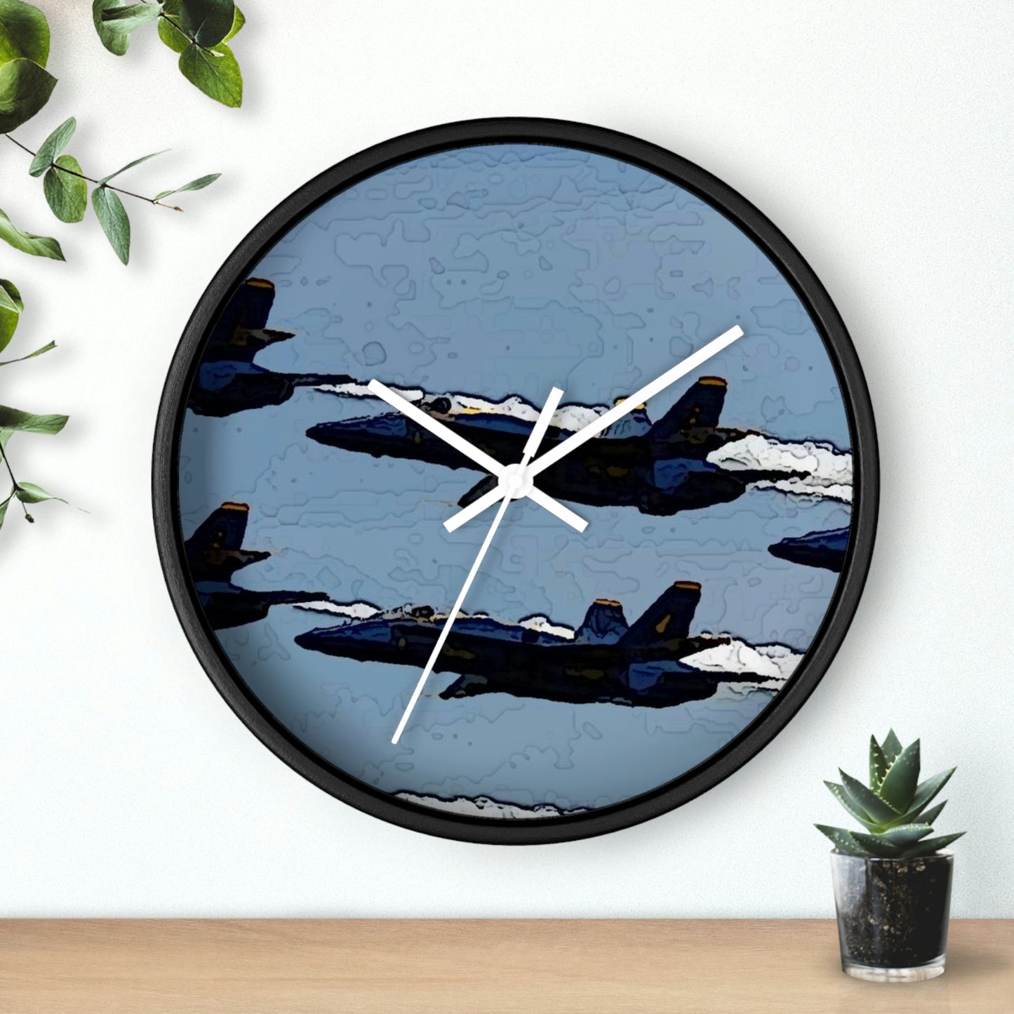 Wall clock ... Seattle Seafair ..."Blue Angels Run Over Lake Washington" ... Circa Mid 1980's ... Dr FJ Holt ... Original Works ...