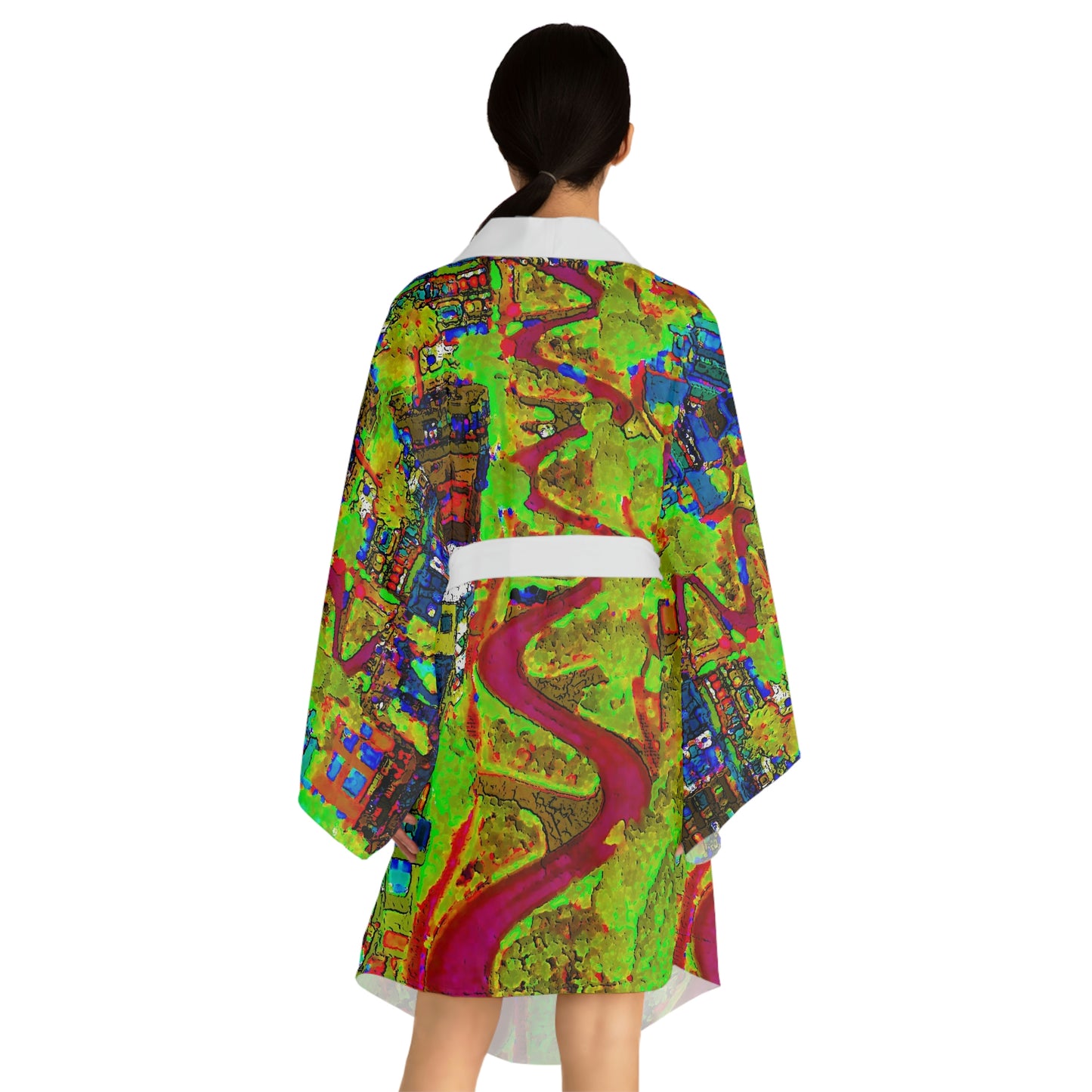 Long Sleeve Kimono Robe ... A Crazy Street ... 'Eight Winding Curve-Switchbacks' ... "Lombard Street, San Francisco, CA' ... Family Archives: 1970's ... Original Works ...