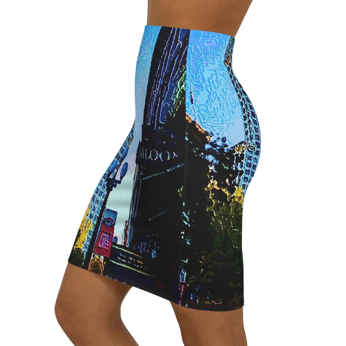 Women's Mini Skirt ...  Pioneer Square & Smith Tower ... 'That World Famous View' ... Colleague Supplied Photo ... Original Works ...