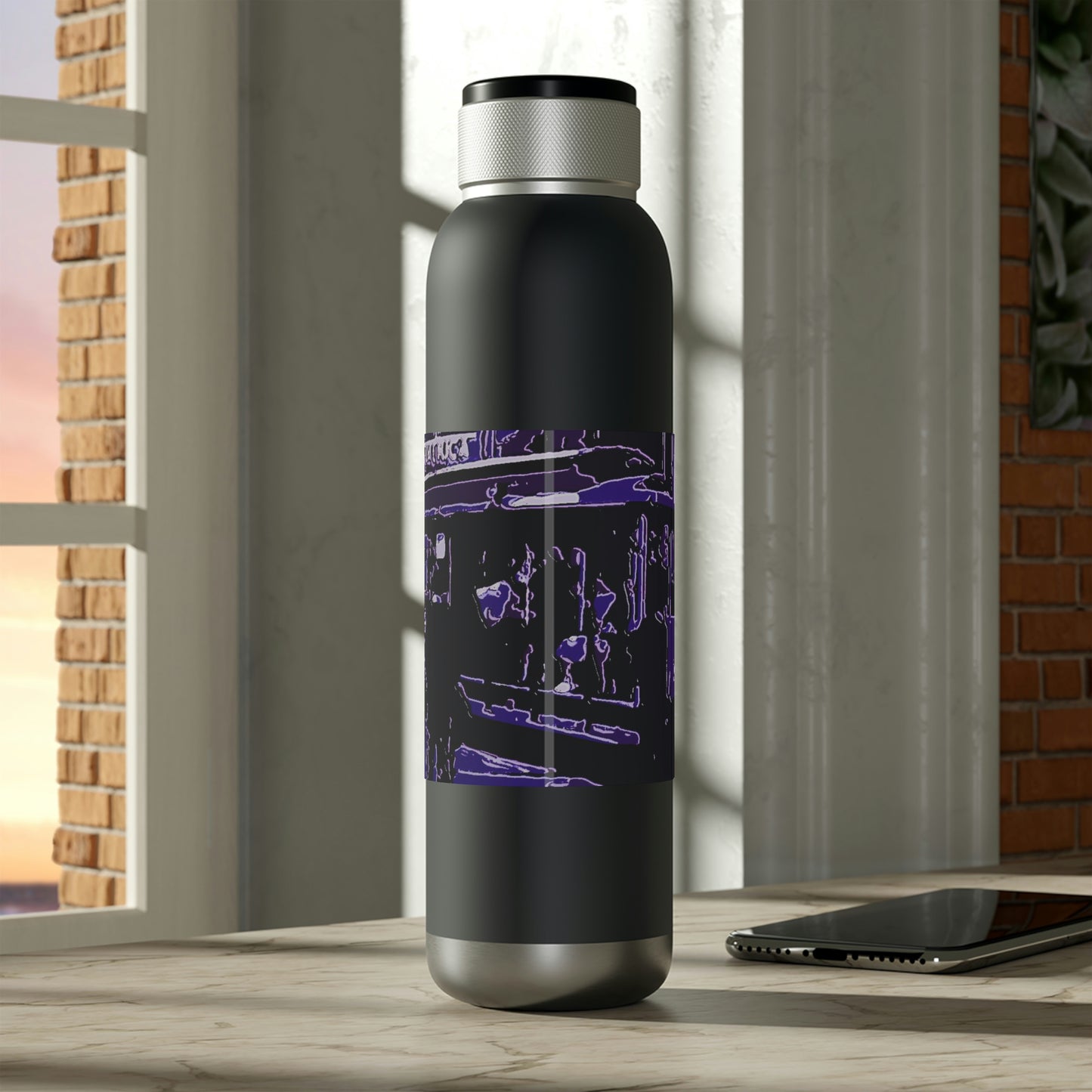 Soundwave Copper Vacuum Audio Bottle 22oz ... San Francisco ... 'Rice-A-Roni-A-San Francisco Treat' ... "A Cable Car Classic" ... Family Archives: 1973 ... Original Works ...