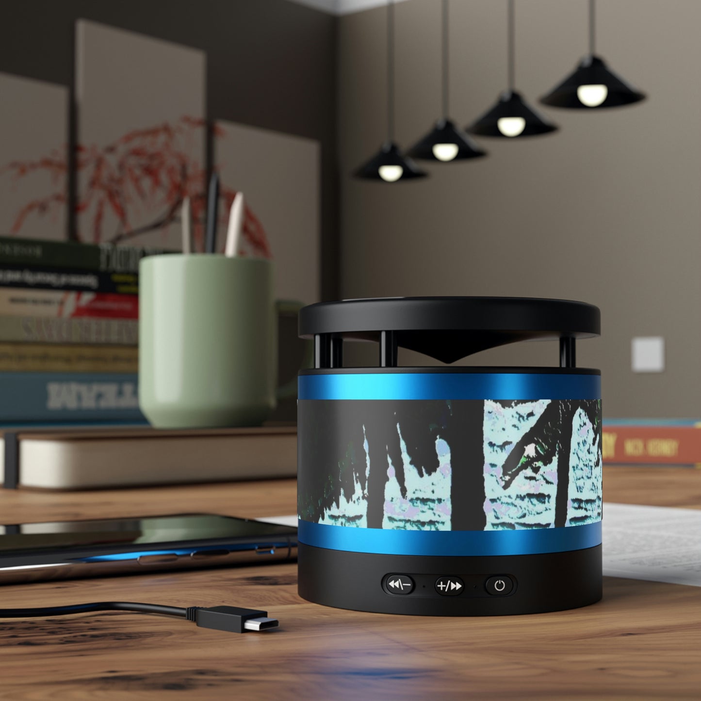Metal Bluetooth Speaker and Wireless Charging Pad ... "A Beautiful Beach Amongst The Palms" ... The Outrigger Waikiki, Honolulu, Oahu ... Original Works ...