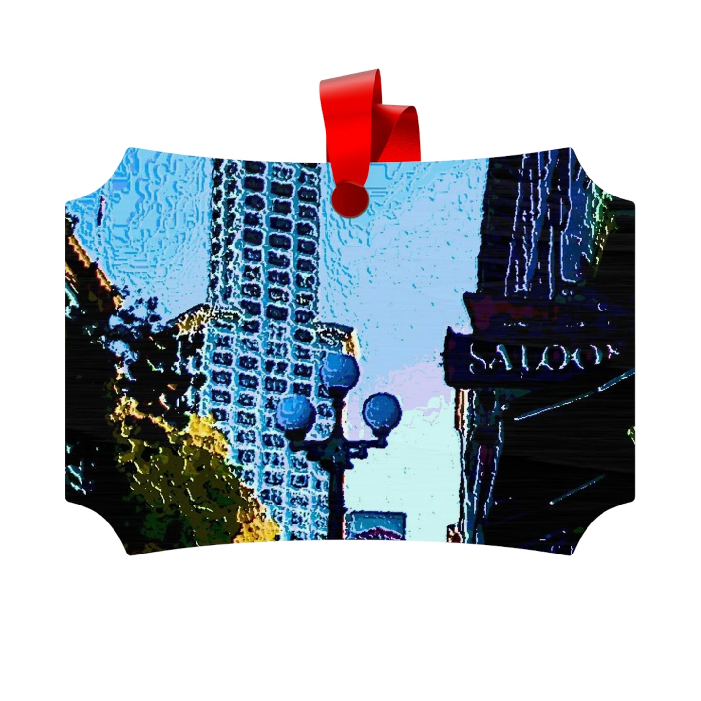 Plywood Ornaments (Round, Berlin) ...  Pioneer Square & Smith Tower ... 'That World Famous View' ... Colleague Supplied Photo ... Original Works ...
