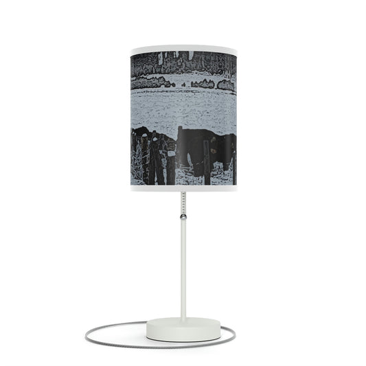 Lamp on a Stand, US|CA plug ... A Quiet Morning ... "Along The Red River & Nature Preserve Plateau" ... Jan23 ... Original Works ...