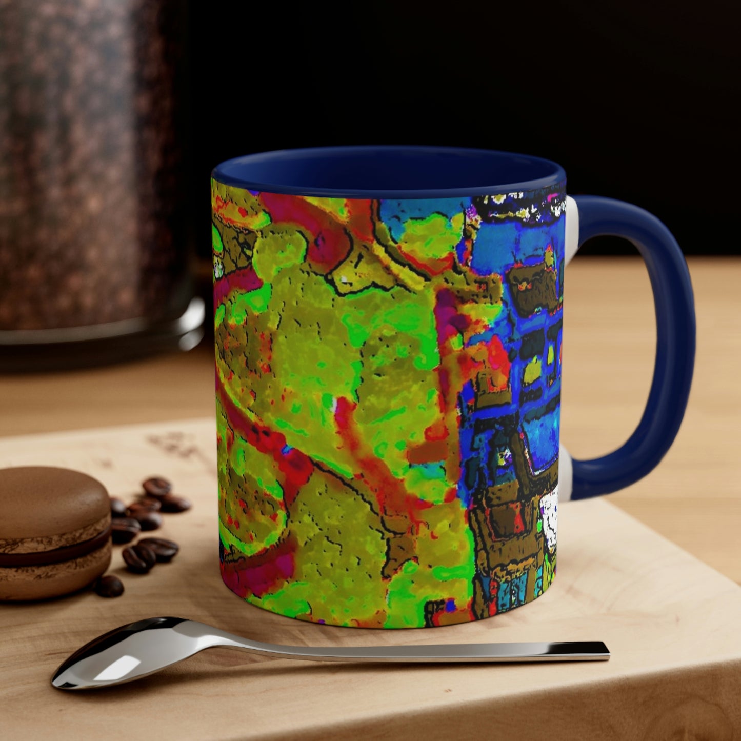 Accent Coffee Mug, 11oz ... A Crazy Street ... 'Eight Winding Curve-Switchbacks' ... "Lombard Street, San Francisco, CA' ... Family Archives: 1970's ... Original Works ...