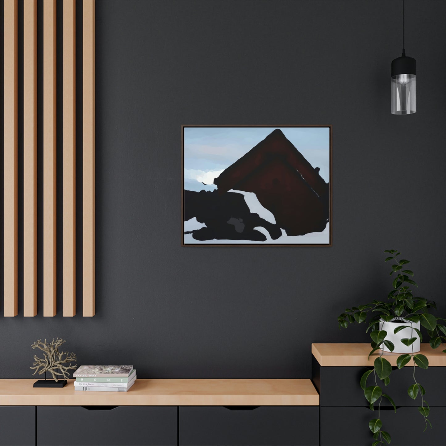 Gallery Canvas Wraps, Horizontal Frame ... After An Intense Snow Storm ... 'Digging Out' ... A Vehicle & Cabin "In The Mountains" ... March 2023 ... Original Works ...